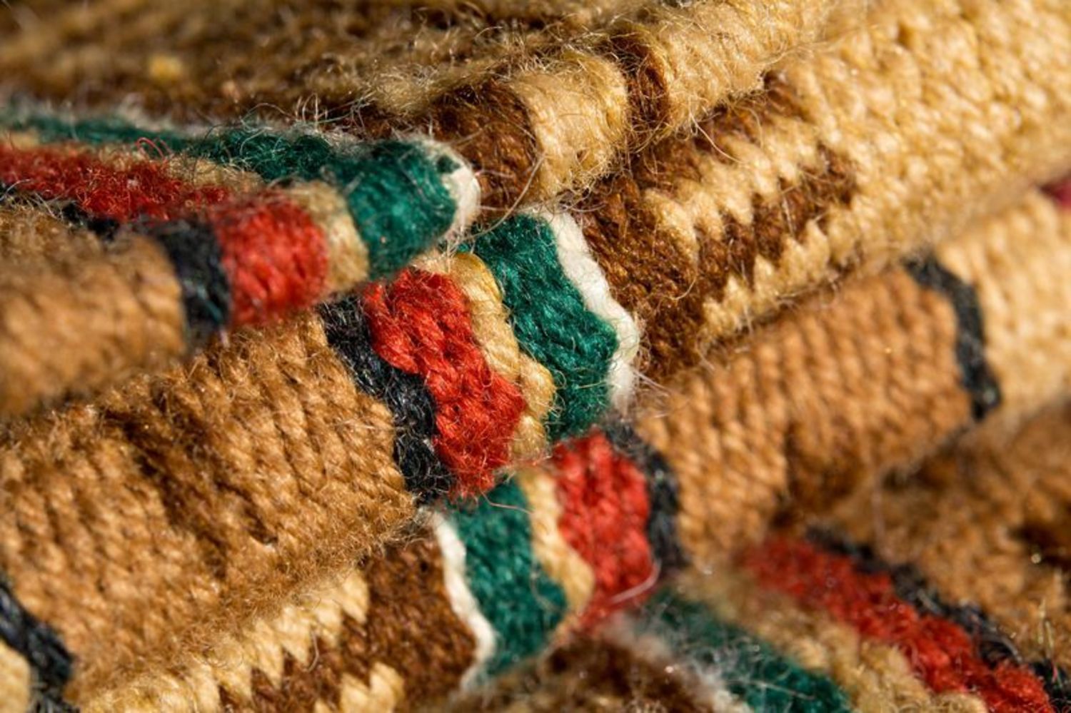 Woolen stip of carpet photo 3