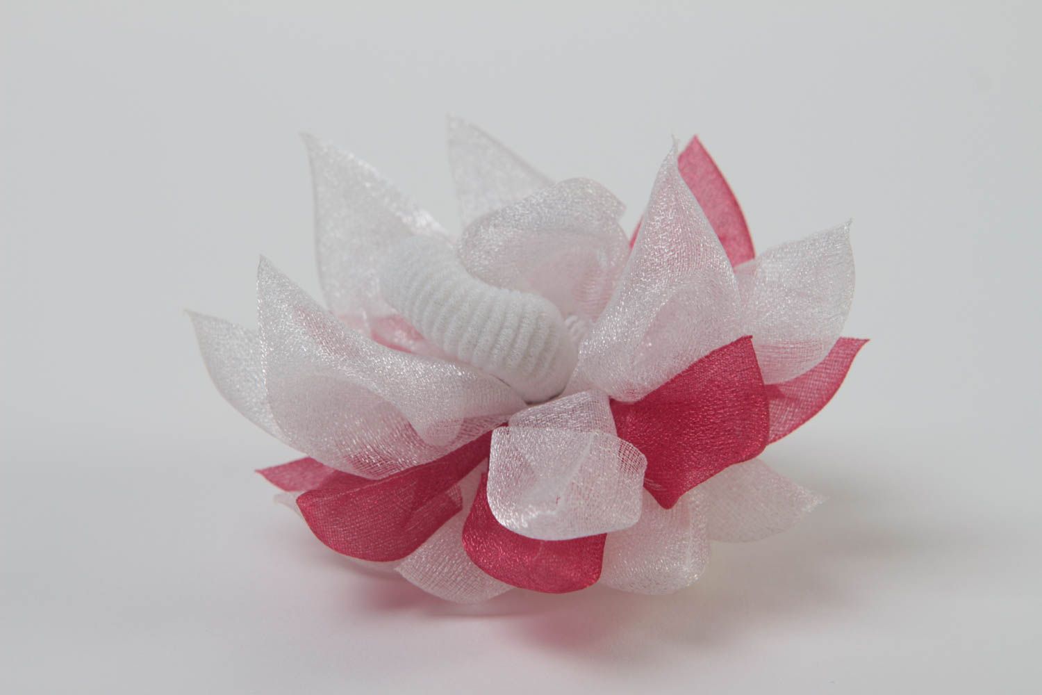 Haargummi Blume handmade Haarschmuck für Kinder Geschenke für Kinder weiß rot foto 4