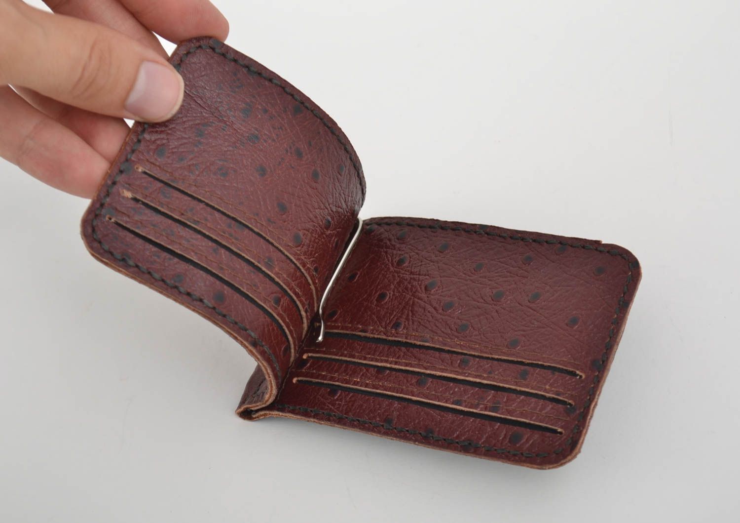 Beautiful handmade leather wallet fashion accessories leather goods photo 5