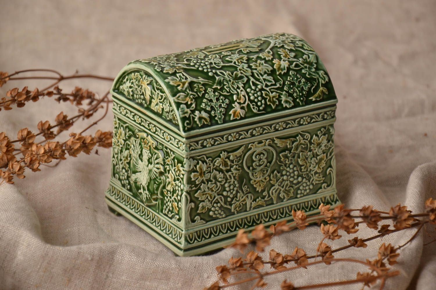 Ceramic money box chest photo 1