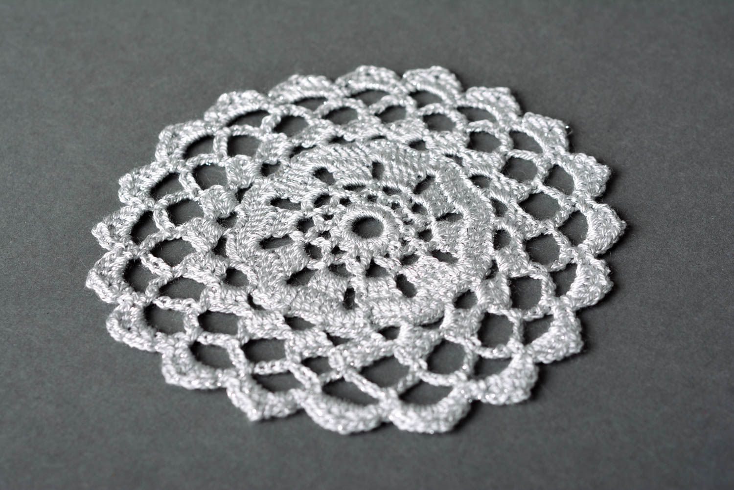 Handmade crocheted napkin designer openwork textile kitchen accessories photo 5