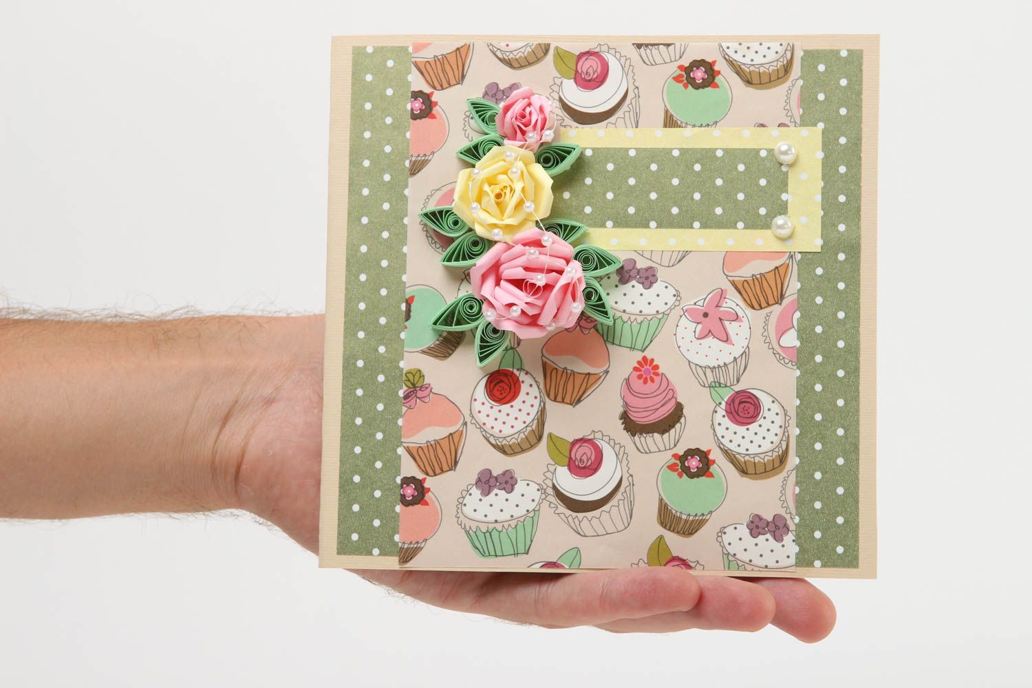 Открытка ручной работы кексы поздравительная открытка стильная красивая открытка фото 5