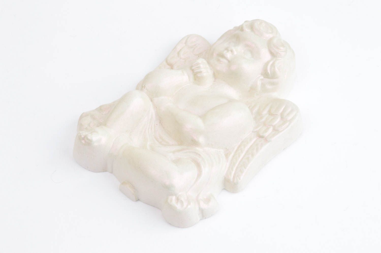 Декоративный элемент из гипса хэнд мейд гипсовый ангелочек украшение из гипса фото 2