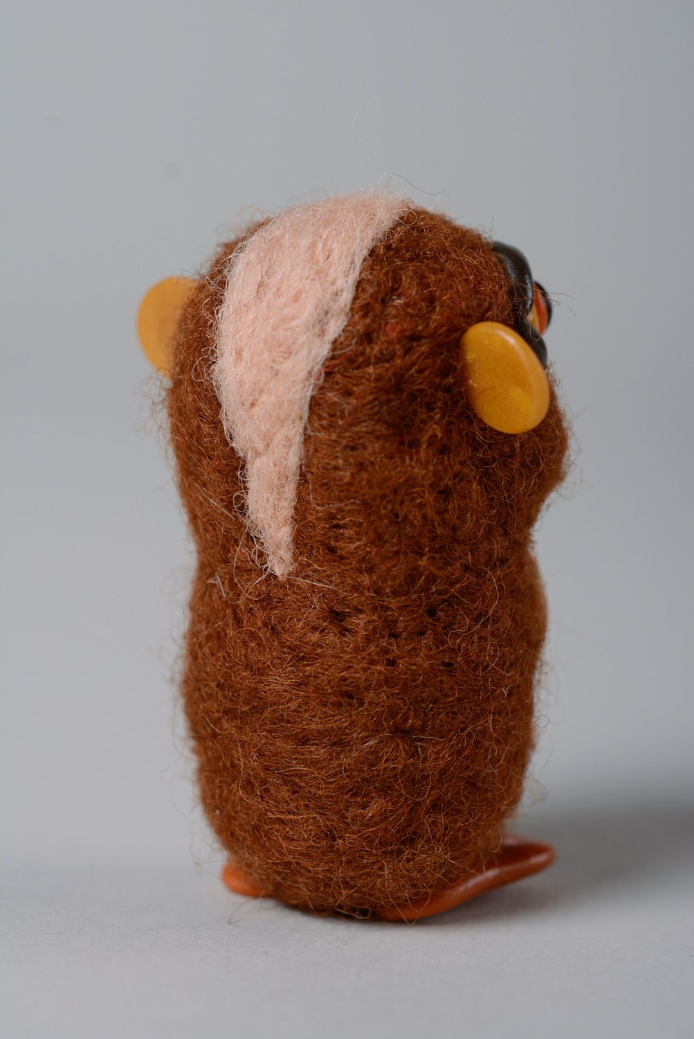 Juguete hecho a mano de lana de fieltro lémur bonito figura en miniatura original foto 3
