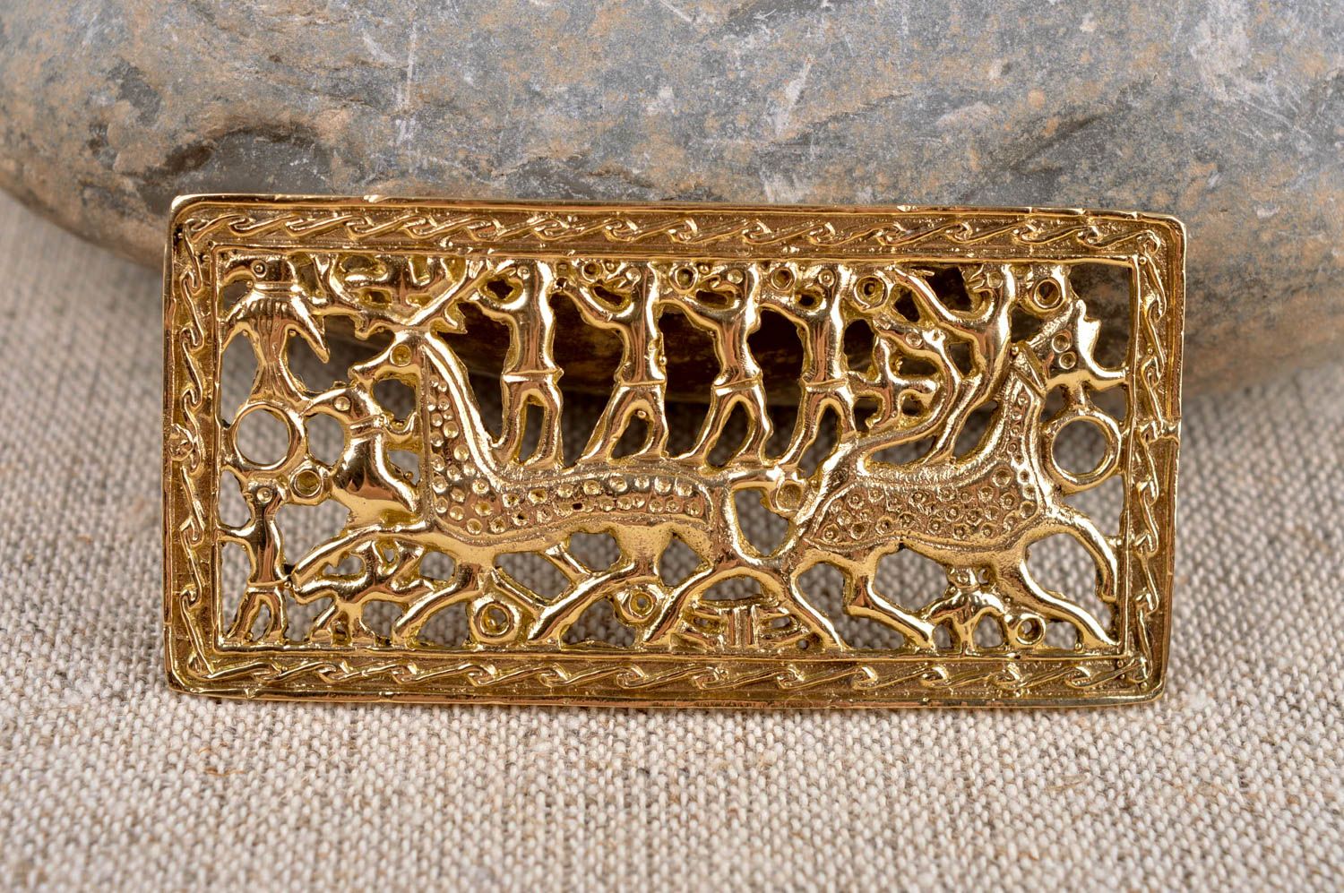 Handmade designer accessory metal pendant cute brass jewelry present photo 1