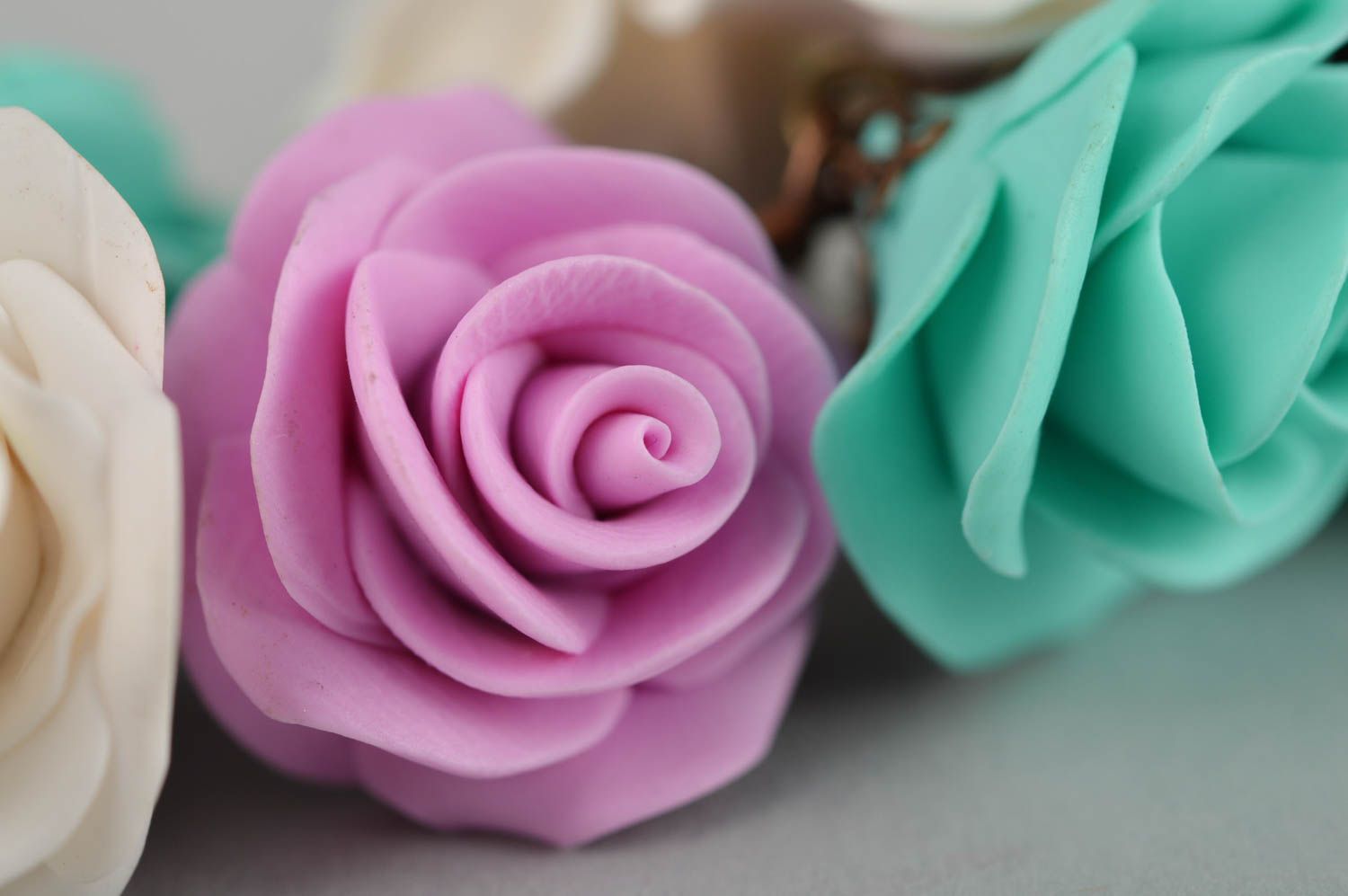 Handmade necklace polymer clay flower jewelry necklaces for women chain necklace photo 3