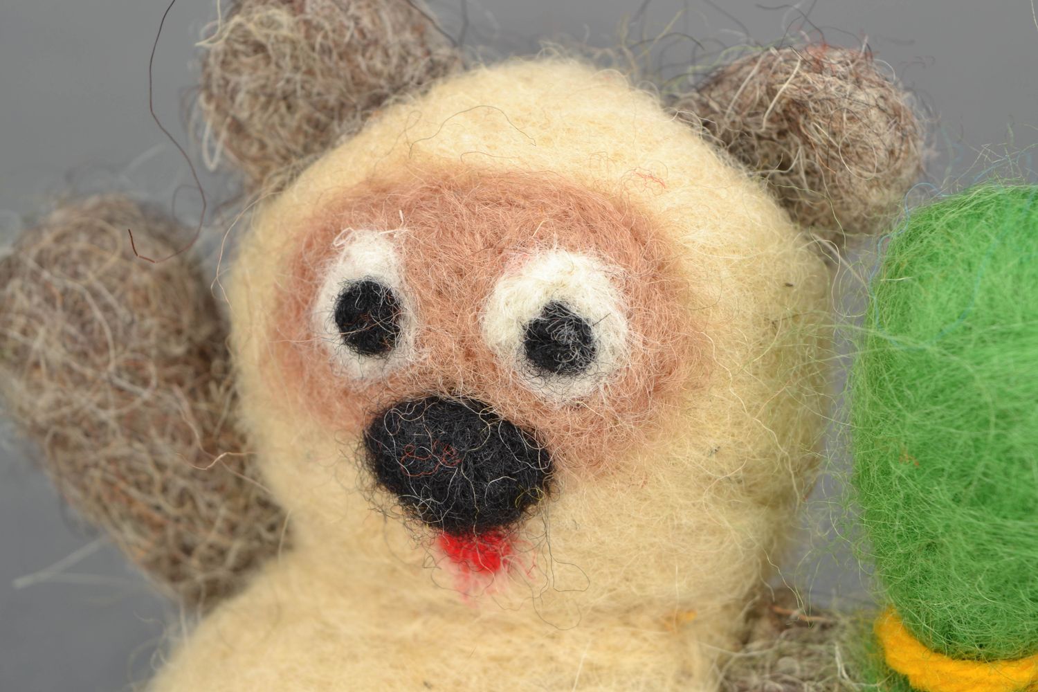 Felted wool toy bear photo 3