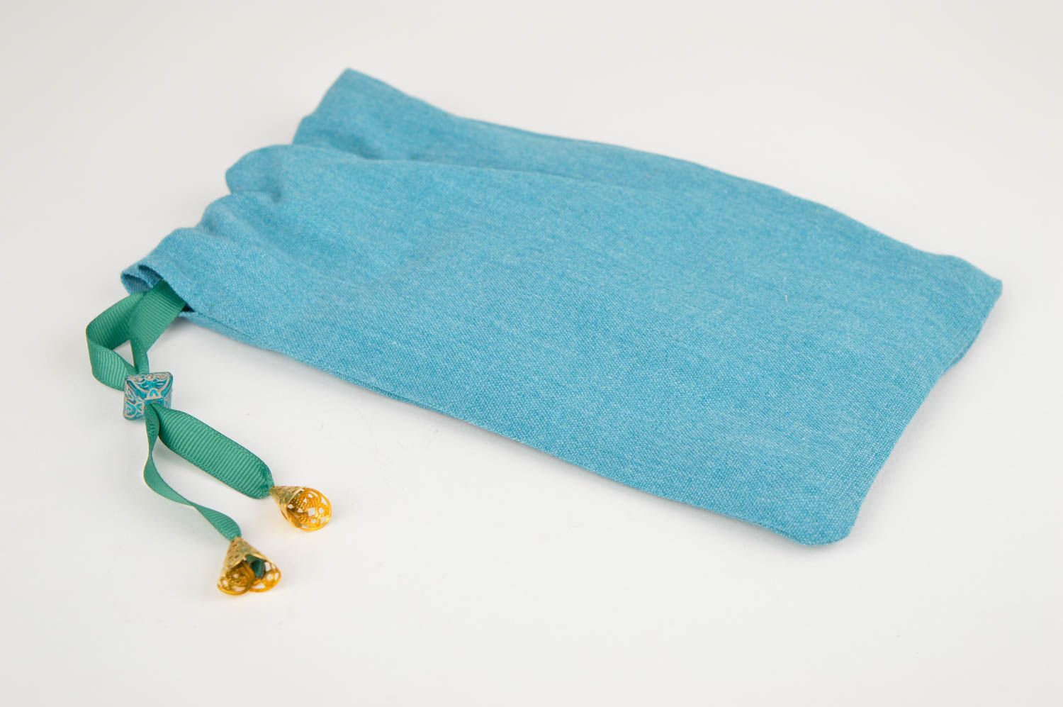 Декоративный мешочек ручной работы мешочек для украшений мешочек из ткани фото 5