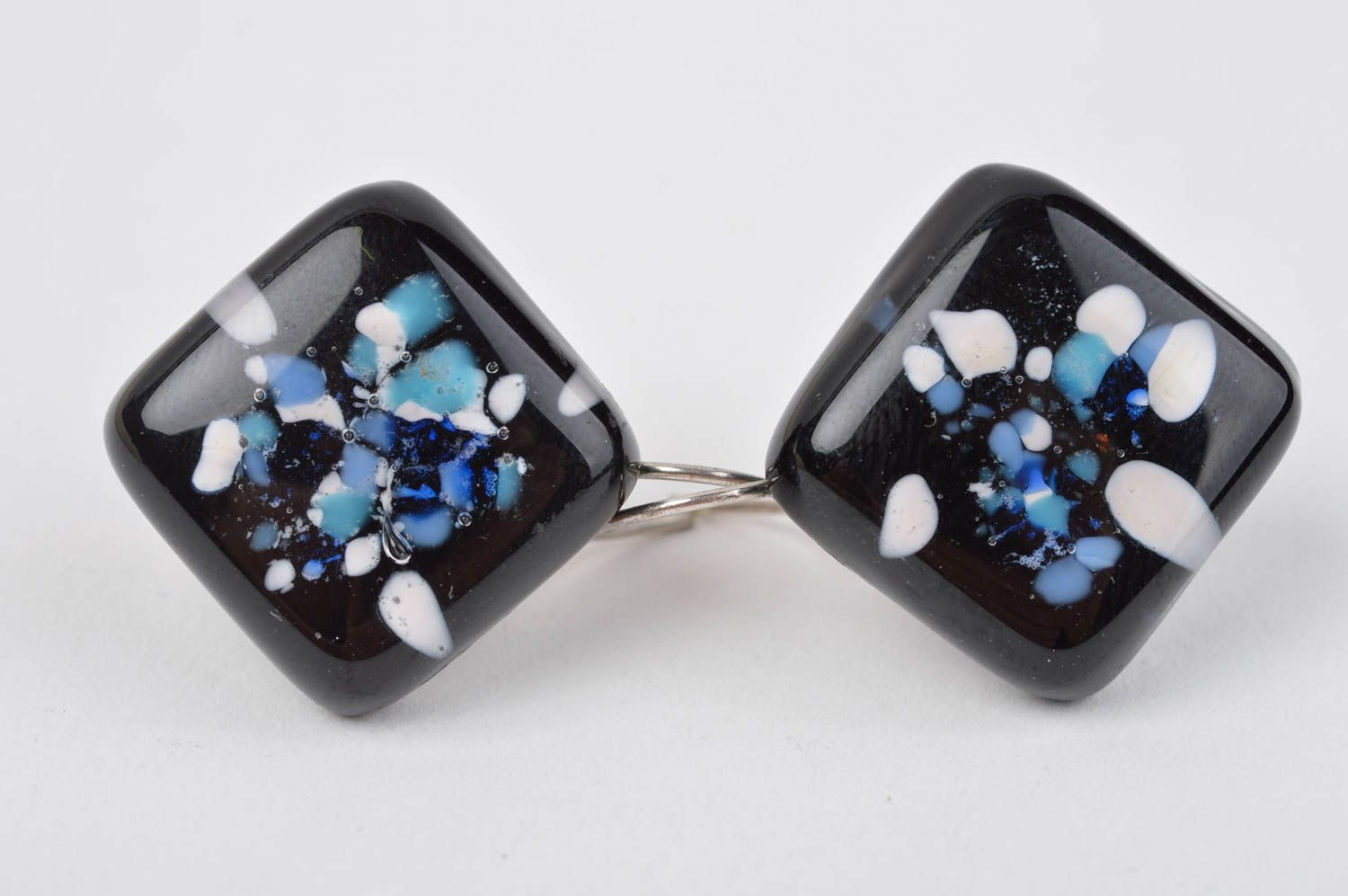 Stylish handmade glass earrings glass art artisan jewelry accessories for girls photo 4