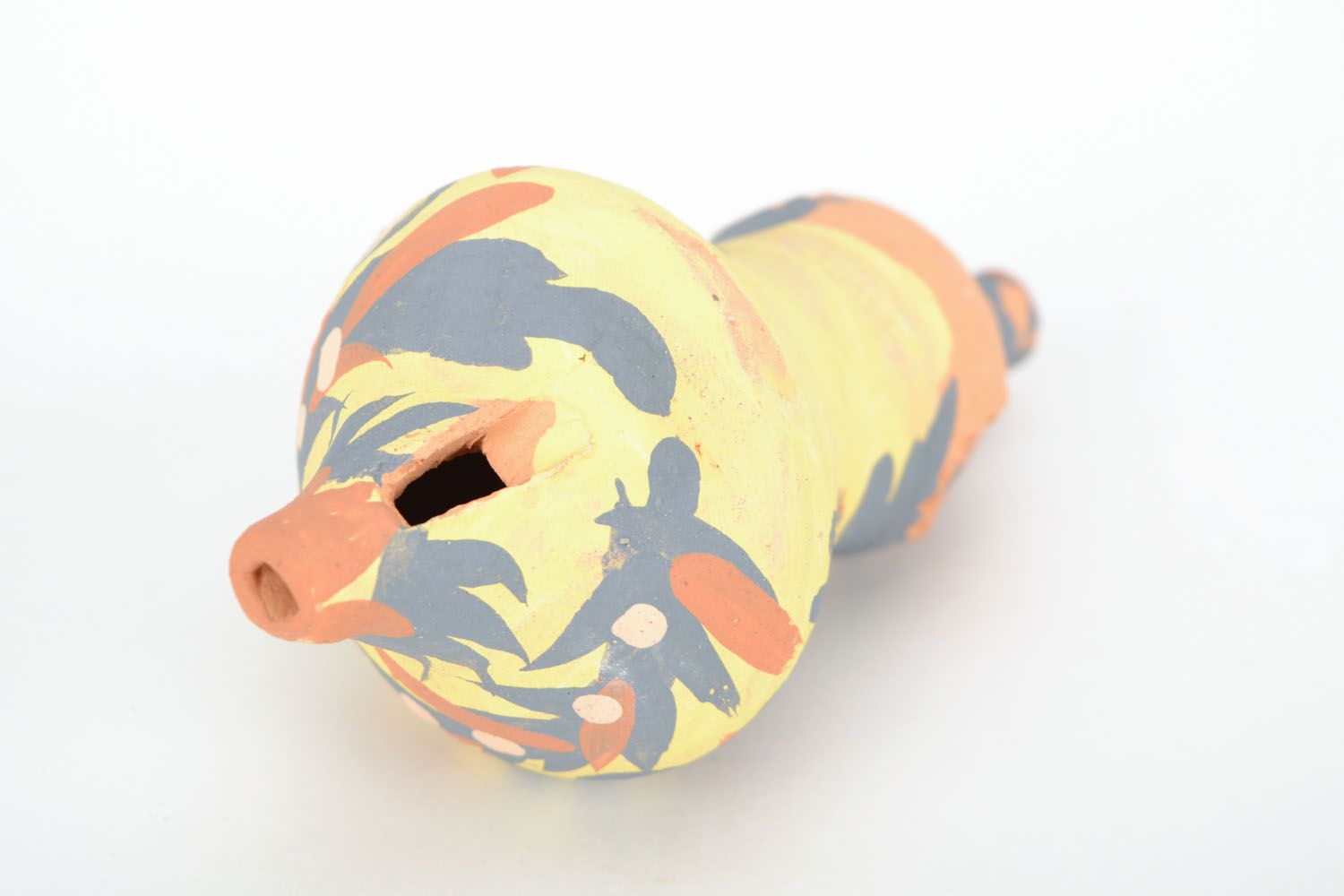 Apito colorido de argila brinquedo de cerâmica artesanal  foto 4