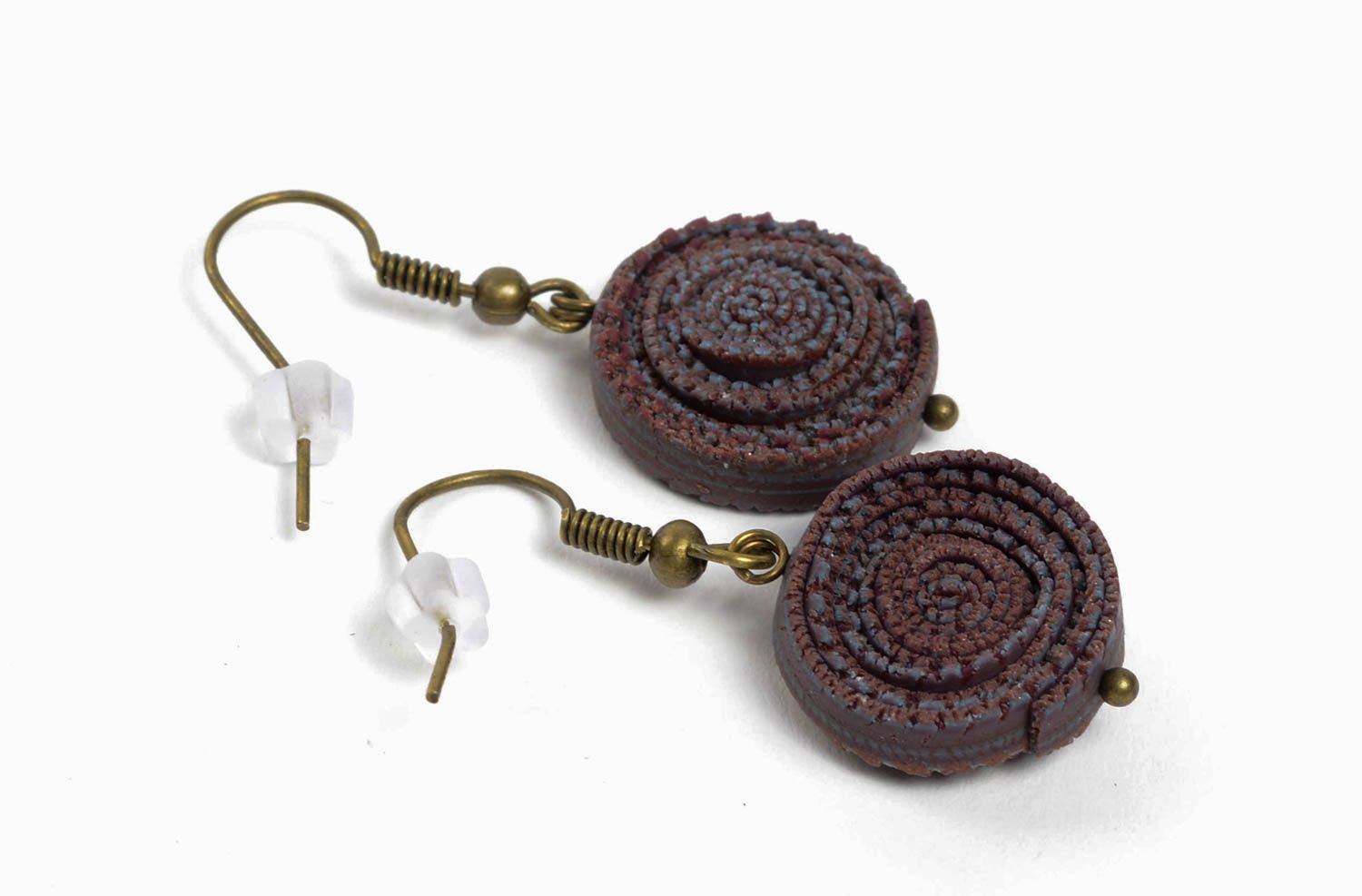 Schmuck aus Ton handmade Modeschmuck Ohrringe schönes Accessoire für Frauen foto 1
