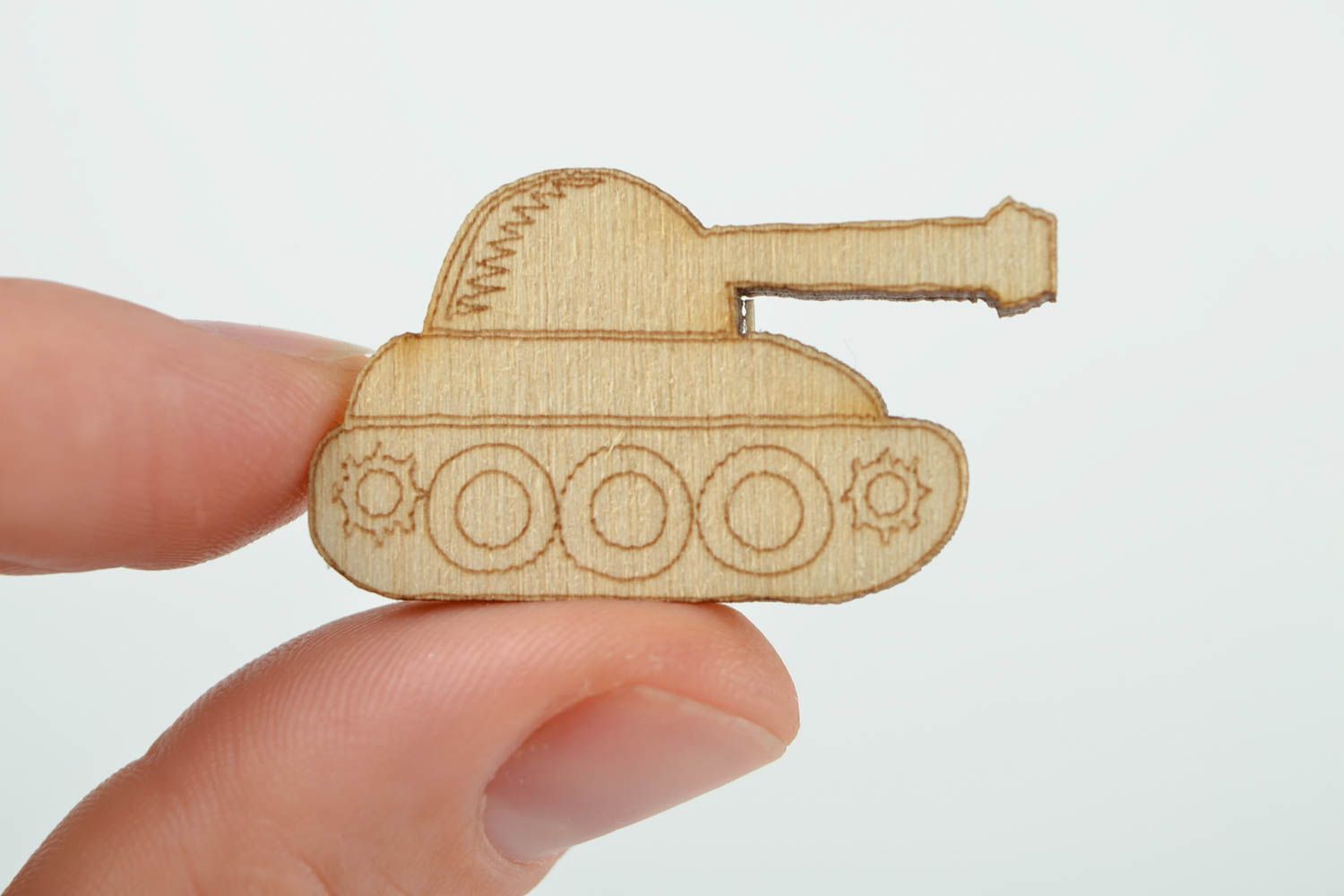Handgemachte Holz Figur Panzer klein Holzrohling zum Bemalen Miniatur Figur foto 5