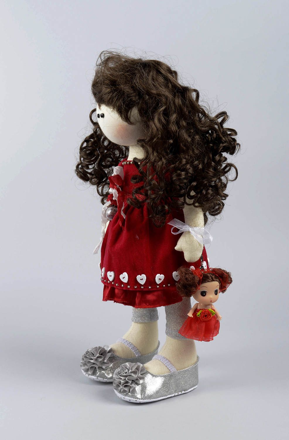 Кукла ручной работы кукла из ткани игрушка из льна мягкая кукла красивая фото 2