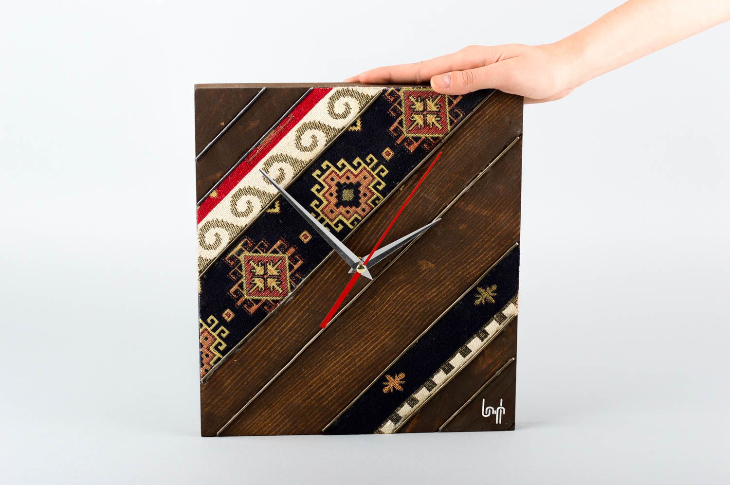Деревянные часы ручной работы необычные часы красивые настенные часы Восток фото 2