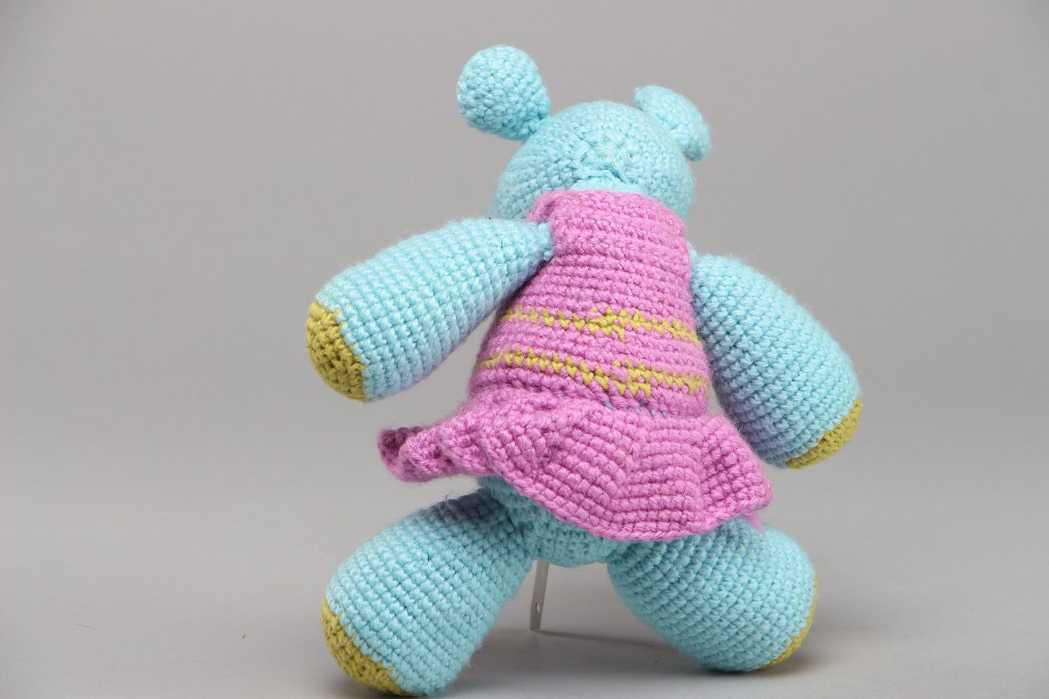 Jouet mou tricoté au crochet fait main Hippopotame photo 3