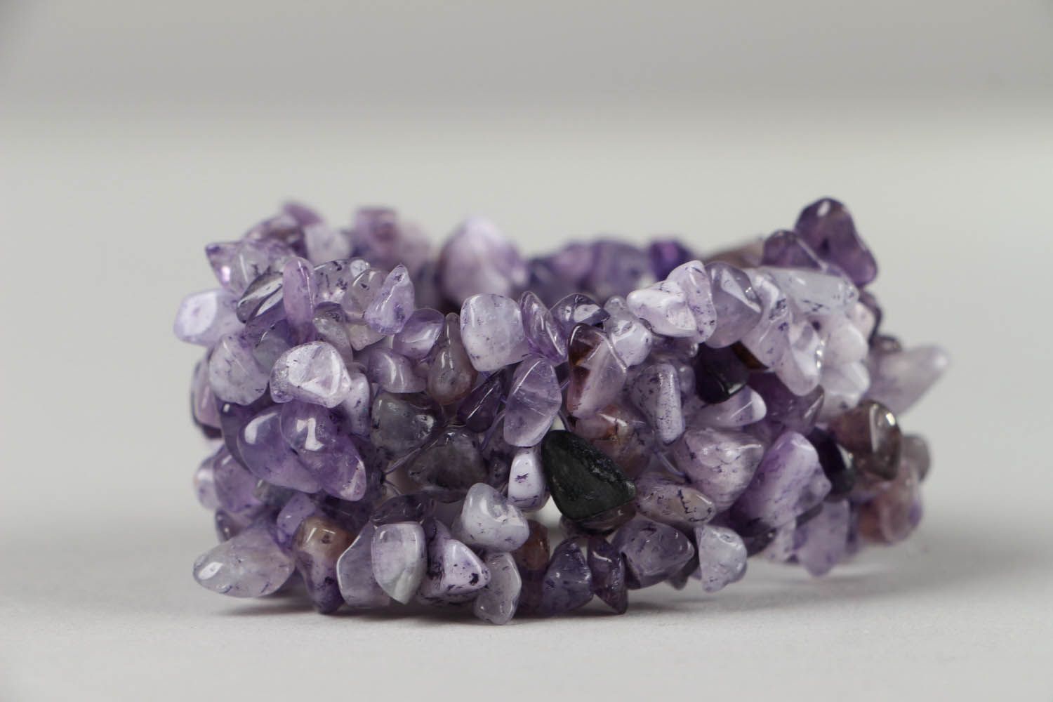 Bracelet with natural amethyst stone photo 3