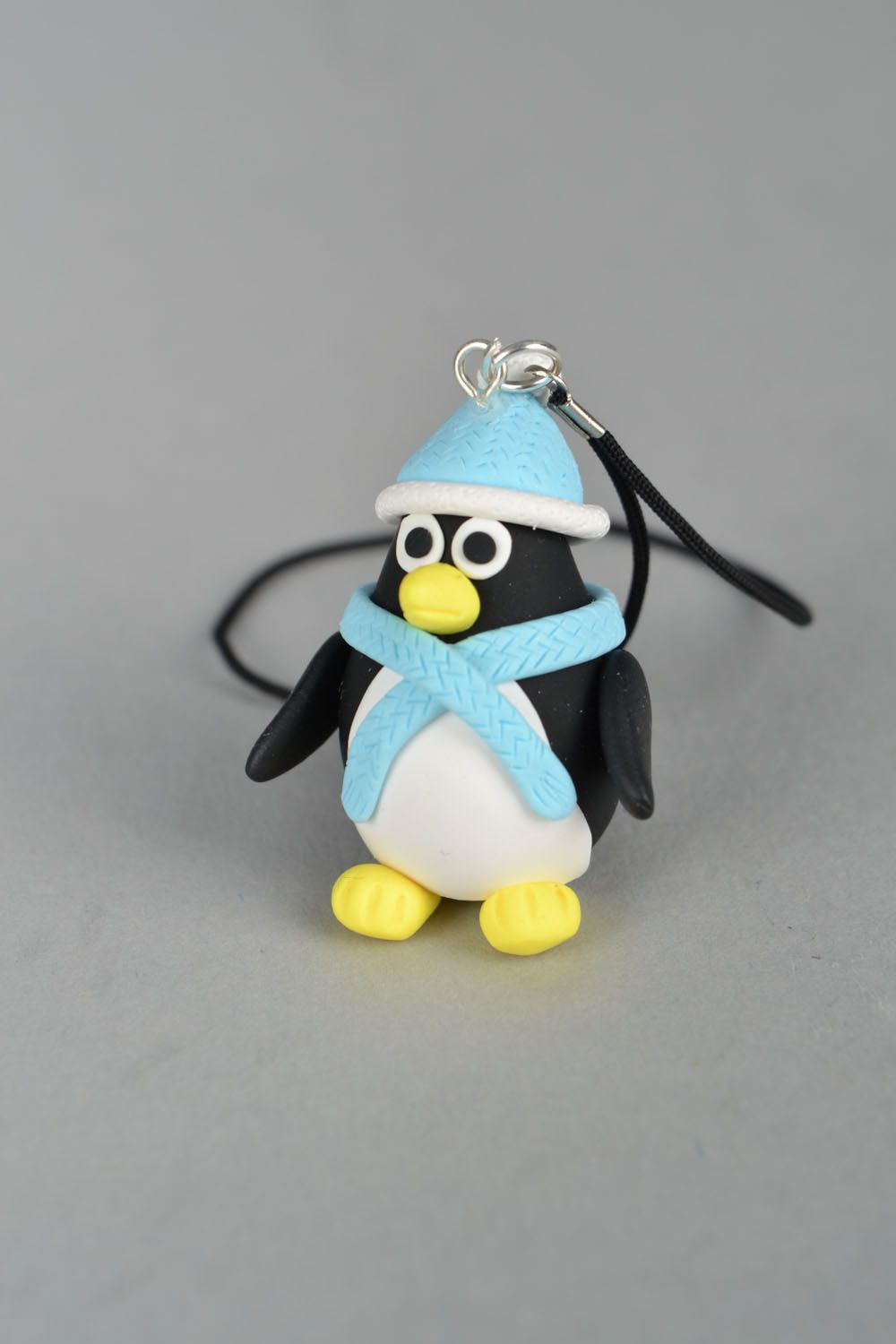 Chaveiro para telemóvel feito à mão Pinguim foto 2