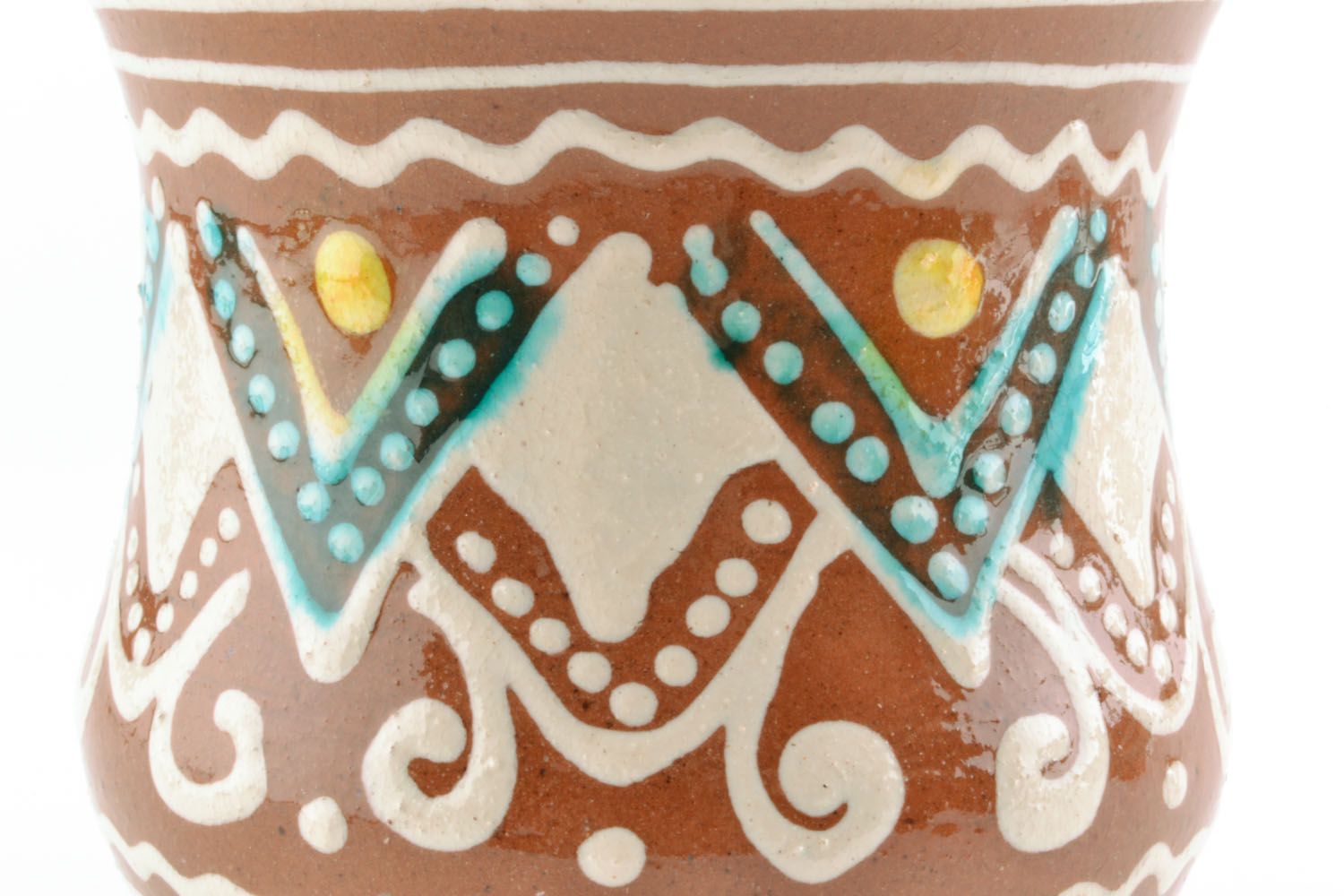 Caneca de cerâmica pintada feita à mão  foto 5