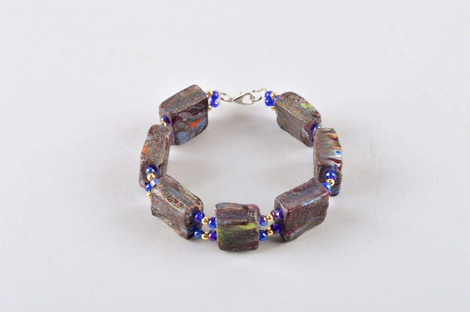 Handmade bracelet polymer clay womens bracelet designer accessories gift for her photo 5