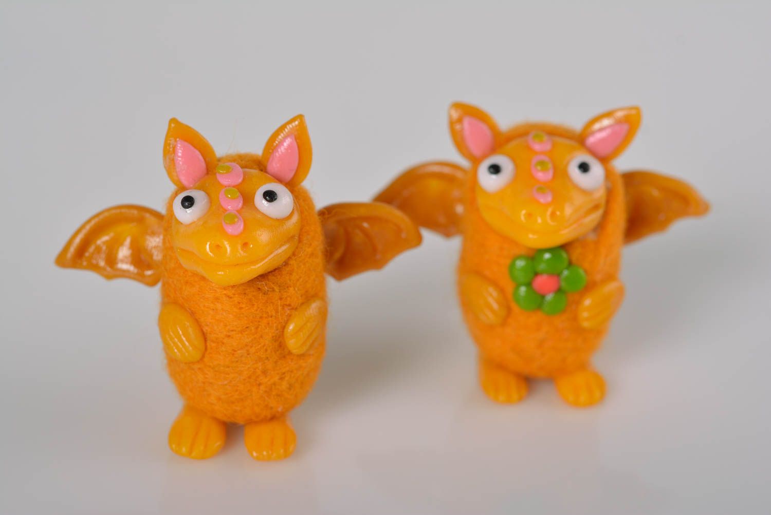 Muñecos de fieltro hechos a mano figuras decorativas regalo original Dragones  foto 1