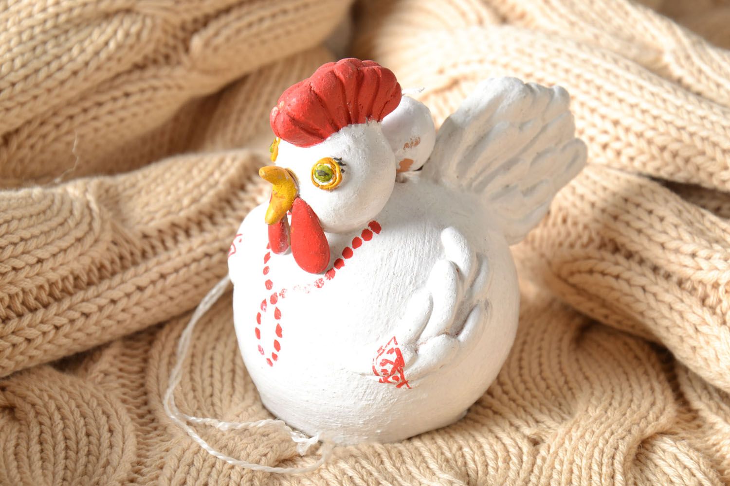 Bemaltes Glöckchen Huhn foto 1