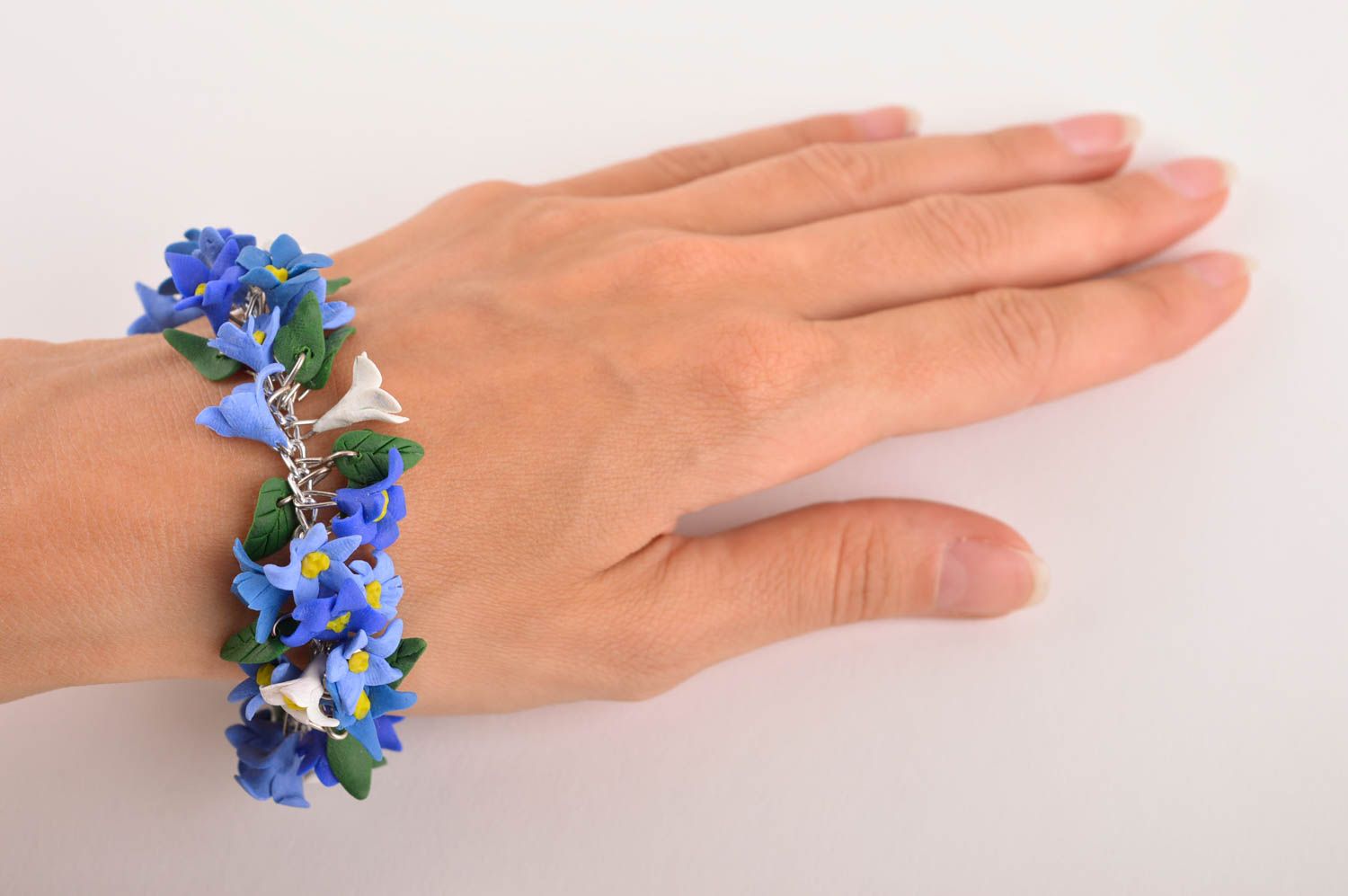 Handmade bracelet designer bracelet clay accessory unusual gift for girl photo 5