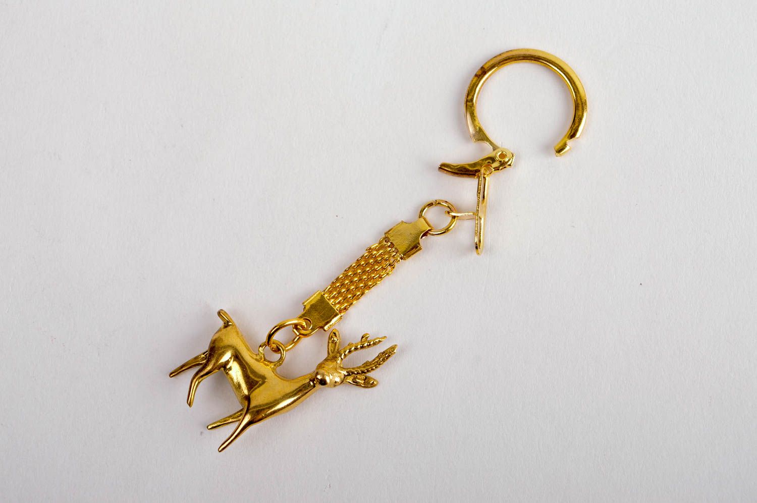 Llavero metálico de color oro artesanal regalo para hijos accesorio para llaves foto 5