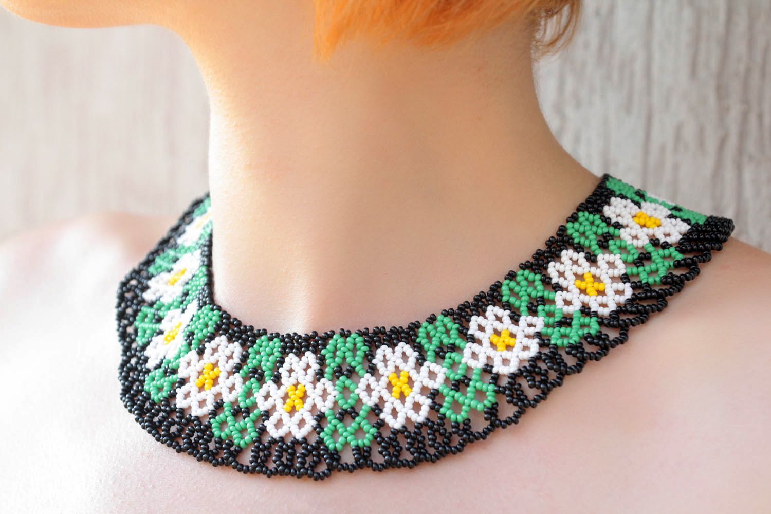 Multi-row beaded necklace photo 1