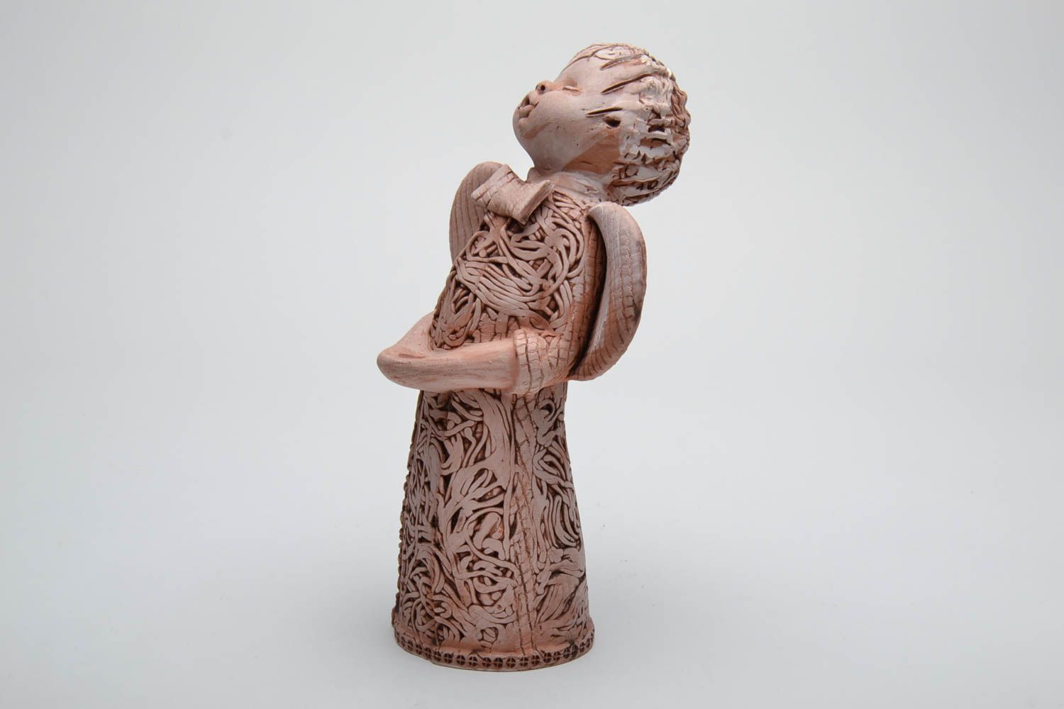 Figurine céramique ange faite main décoration maison cadeau original  photo 3