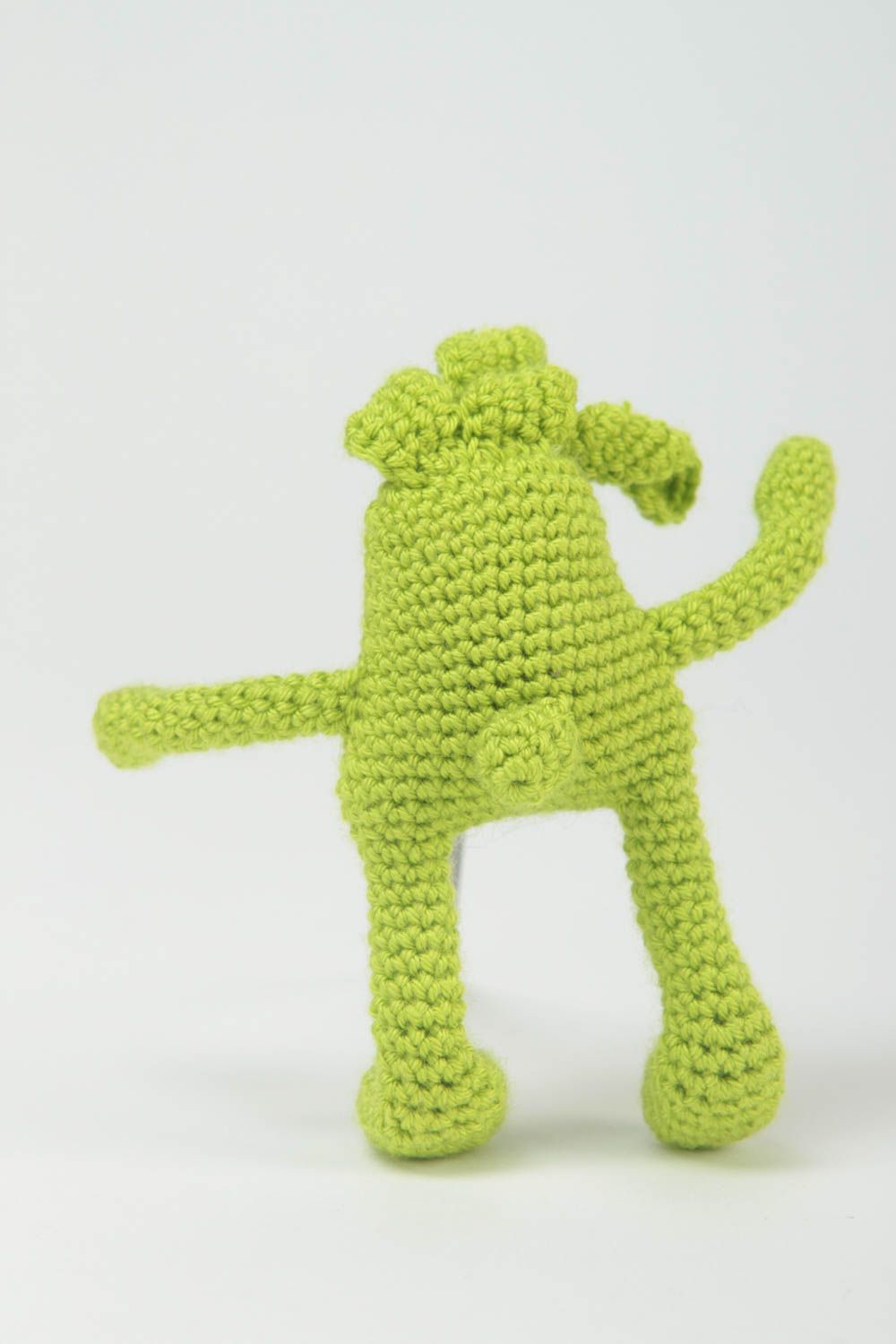 Peluche para niños hecho a mano regalo original juguete tejido Conejo verde foto 3