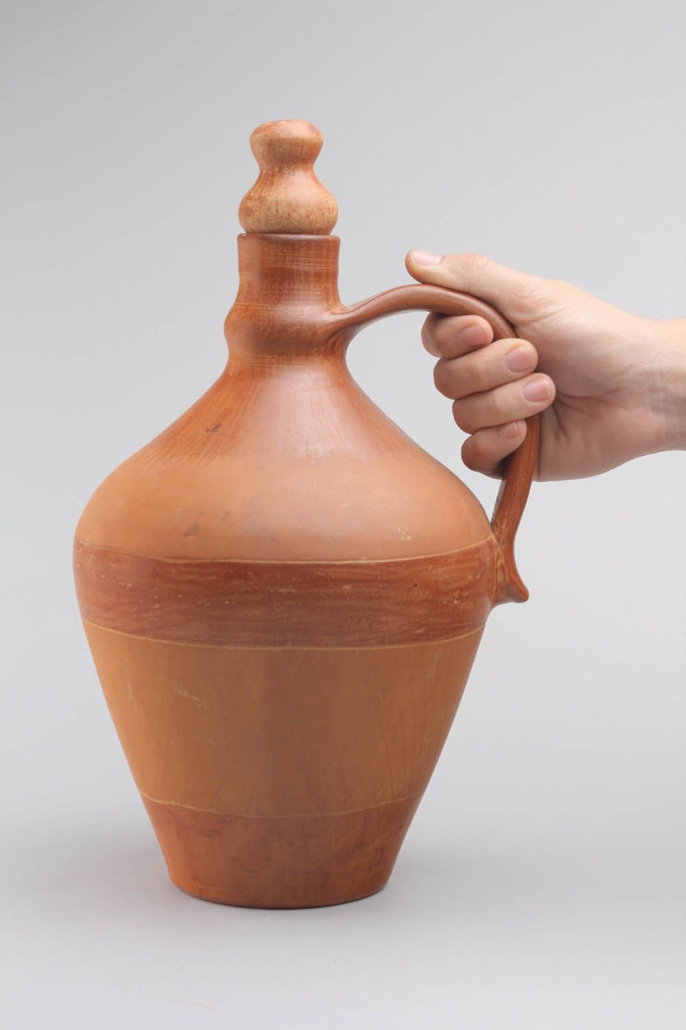 Deko Flasche aus Keramik Handarbeit foto 2