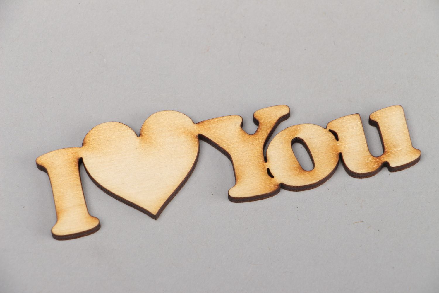 Plywood craft blank lettering I Love You photo 1