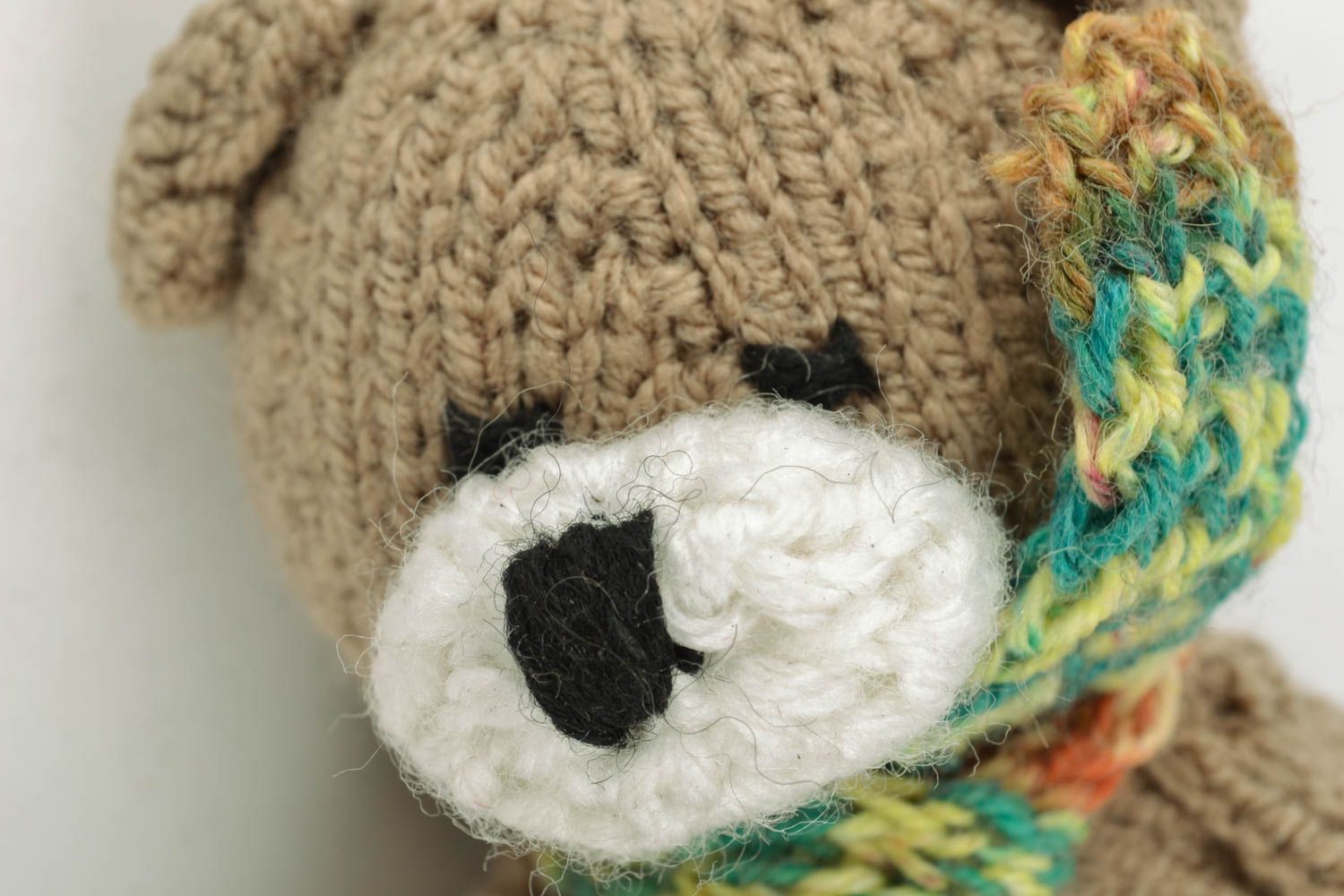 Giocattolo a maglia fatto a mano pupazzo da bambini a forma di orsetto foto 3