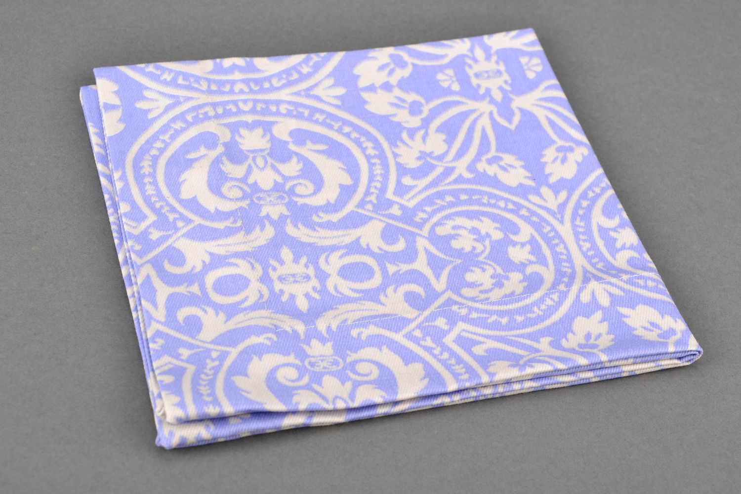 Handmade cotton napkin Lavender photo 3