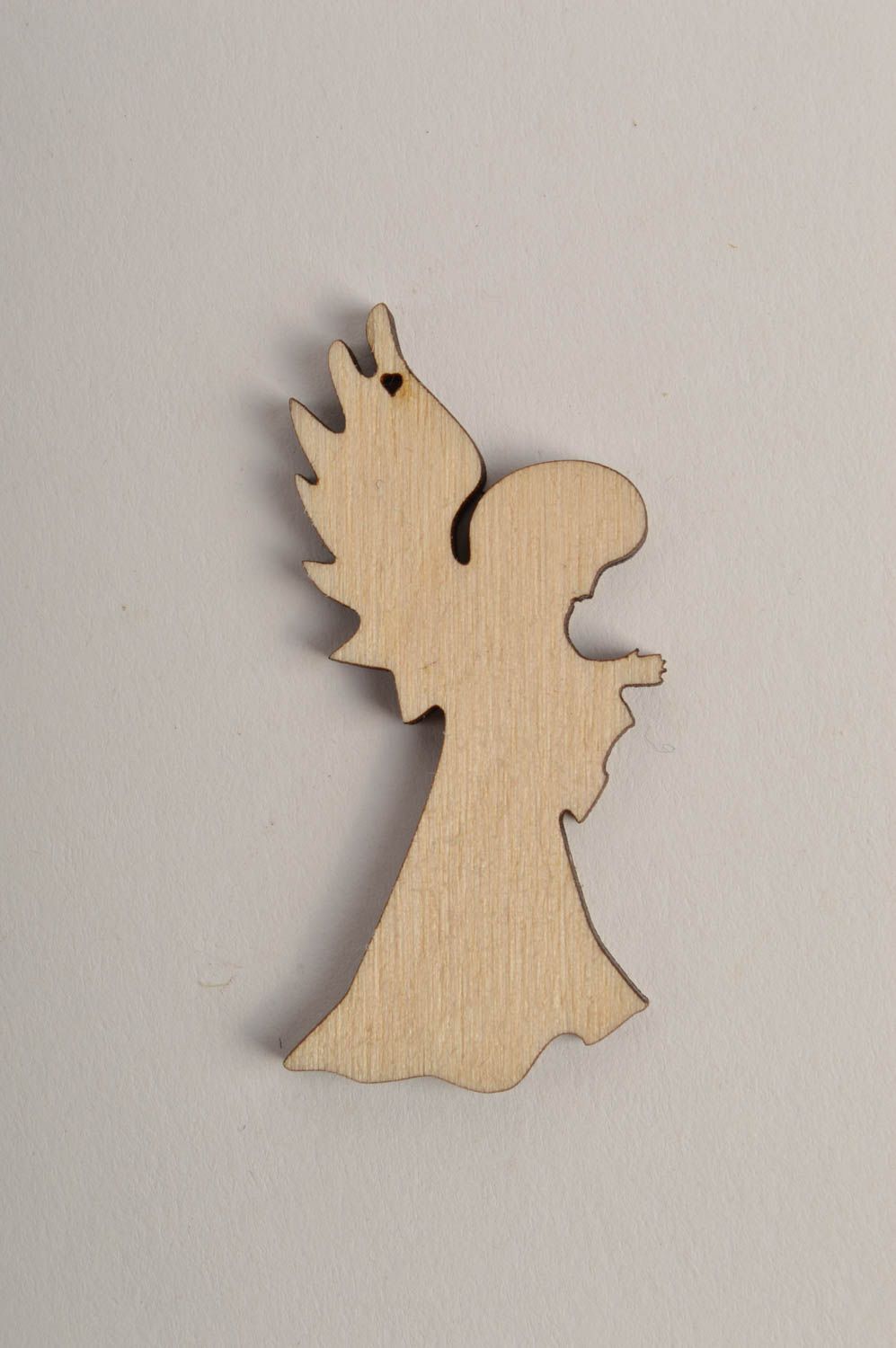 Handmade Holz Rohling Holzartikel zum Gestalten Scrapbooking Material Engel foto 3