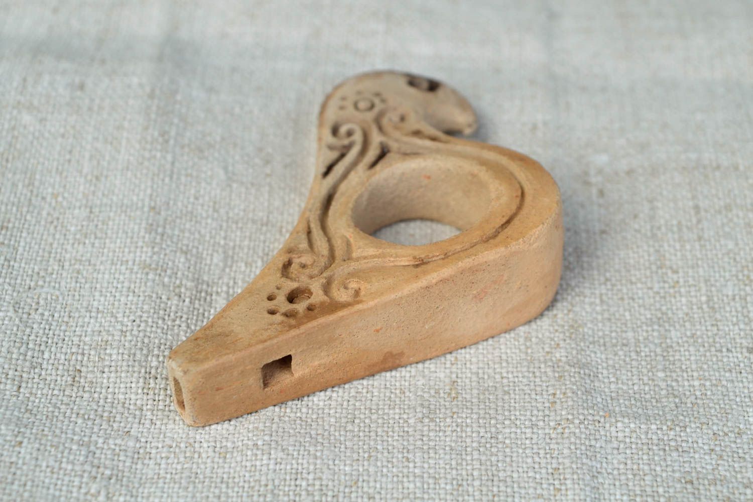 Ocarina Instrument handmade Flöte aus Ton Musikinstrument für Kinder ausgefallen foto 5