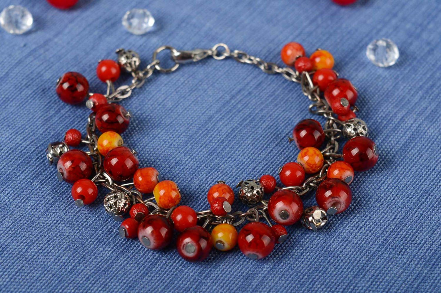 Glass bracelet handmade beaded bracelet fashion jewelry designer bijouterie photo 2