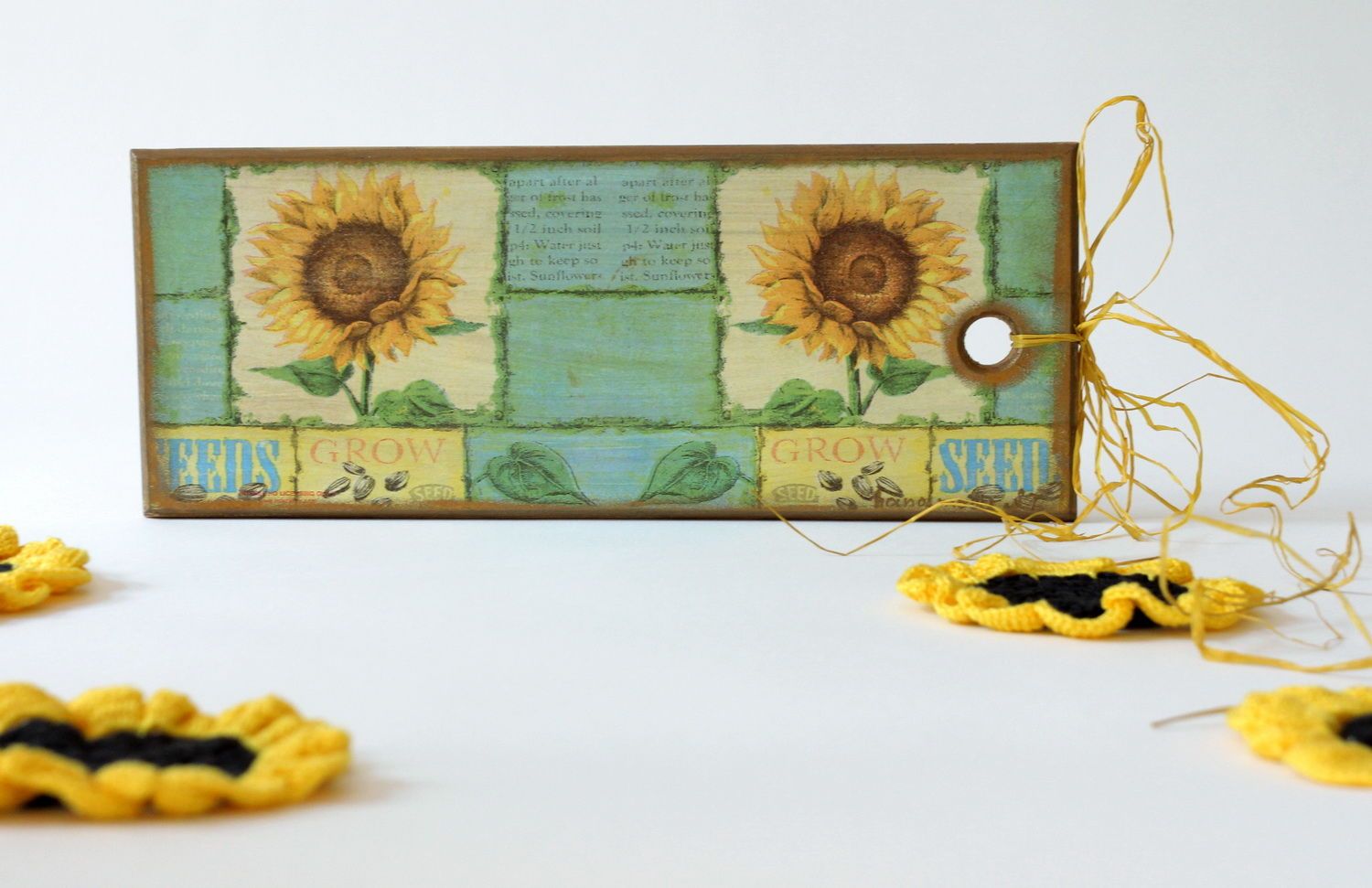 Decorative cutting board Sunflowers photo 1
