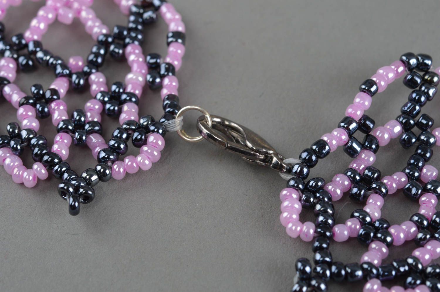 Beaded handmade necklace seed beads accessory for girls handmade bijouterie photo 3