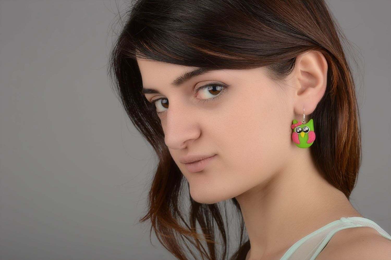 Handmade Ohrringe Designer Schmuck Accessoires für Frauen Damen Ohrringe Eule foto 5