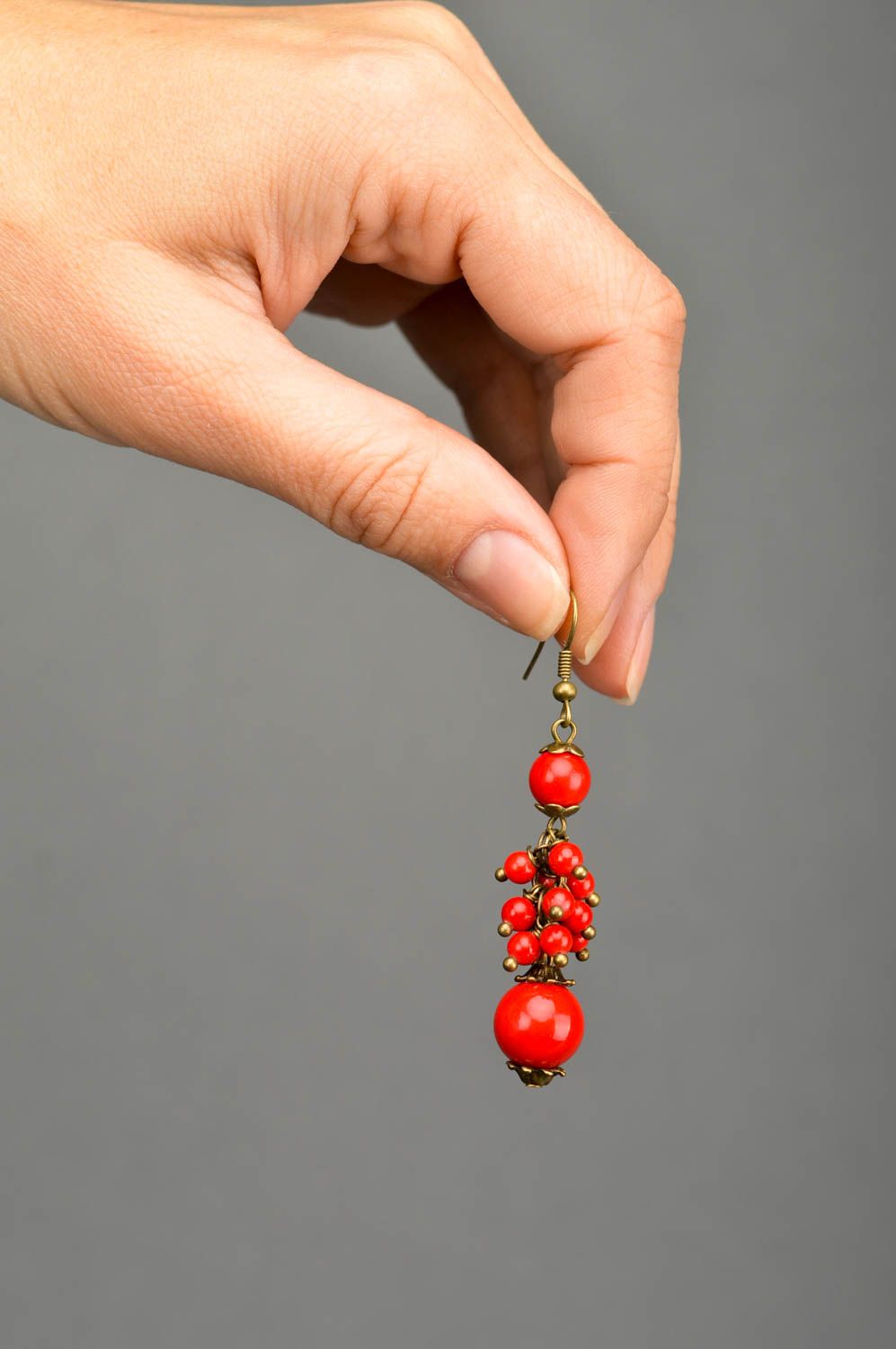 Elegant handmade beaded earrings gemstone bead earrings cool jewelry designs  photo 2