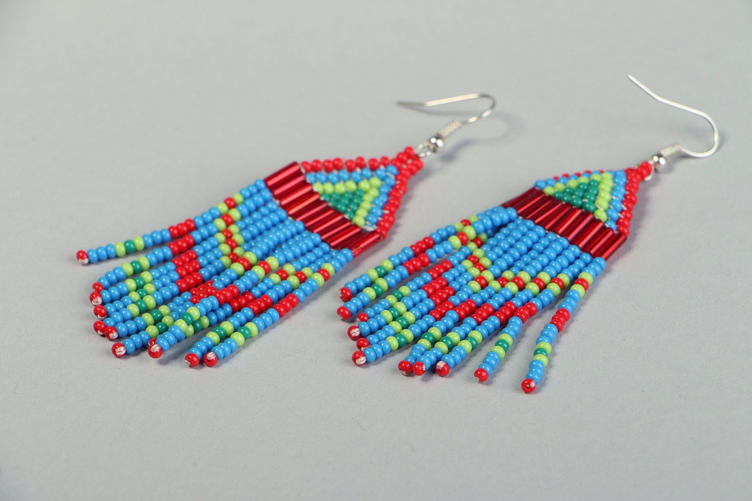 Earrings made of beads photo 2