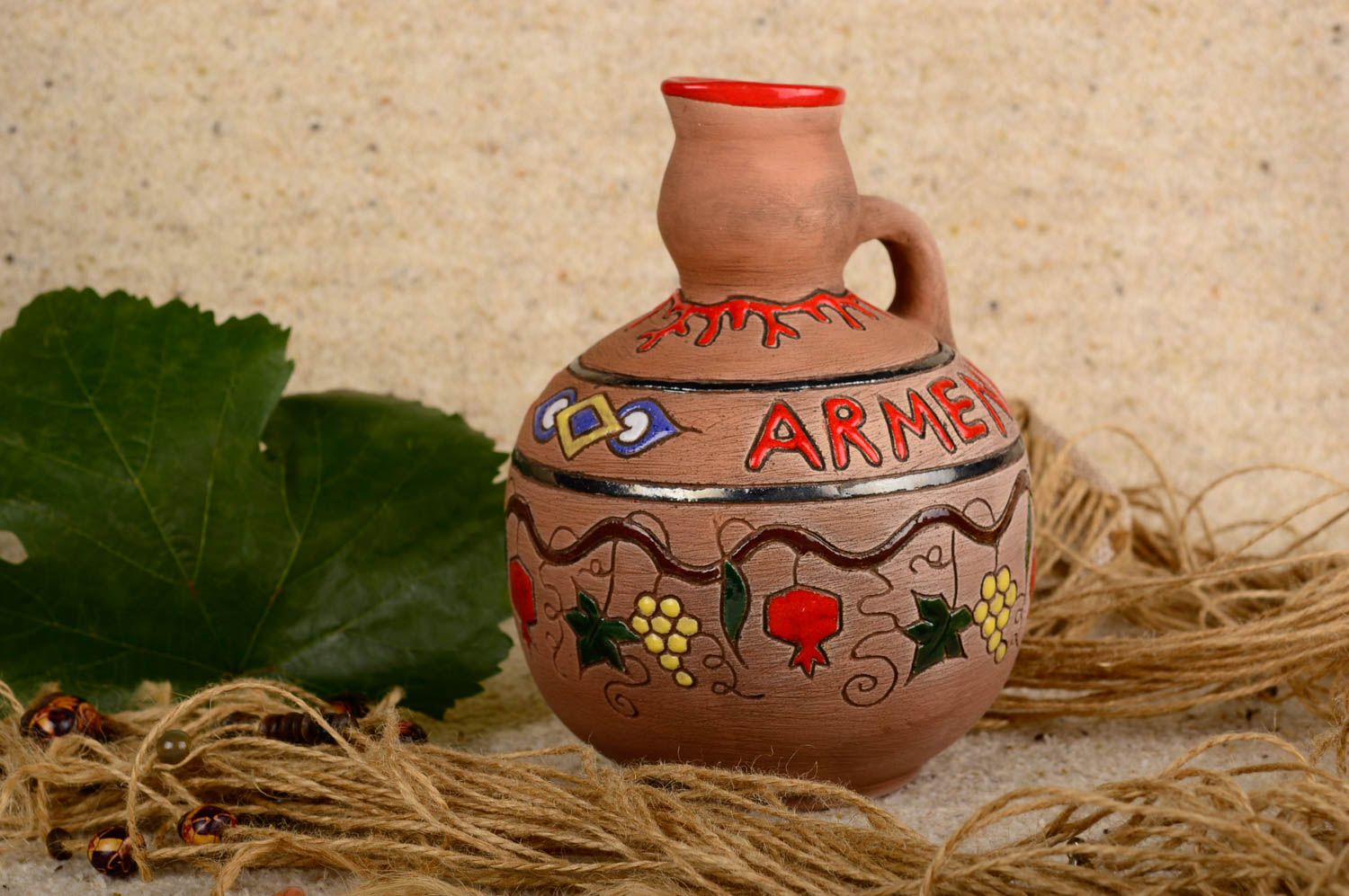 Keramik Krug handmade Öko Geschirr Küchen Deko Geschenk für Frauen 950 ml foto 5