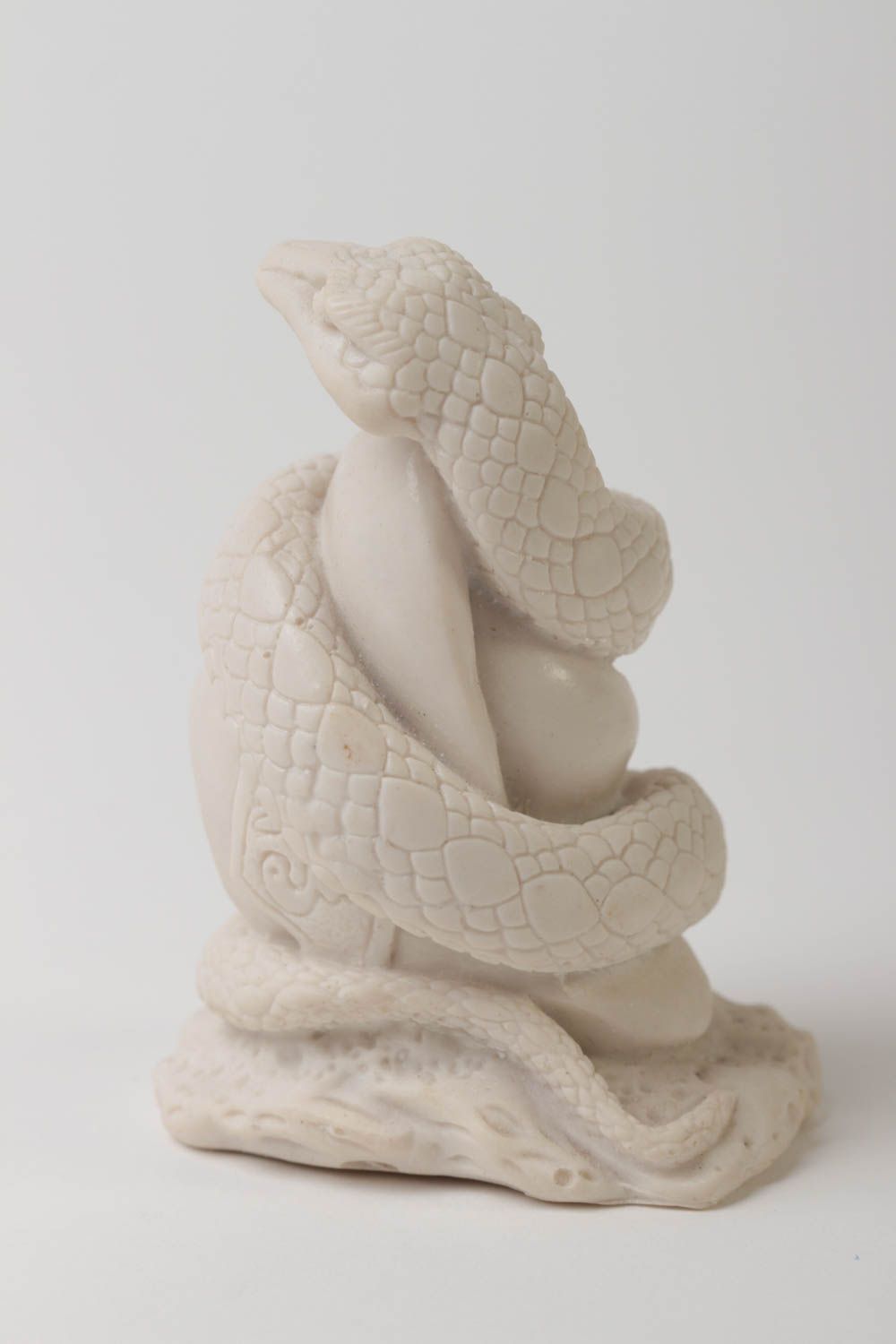 Handmade snake netsuke statuette designer blank for painting polymer resin decor photo 2