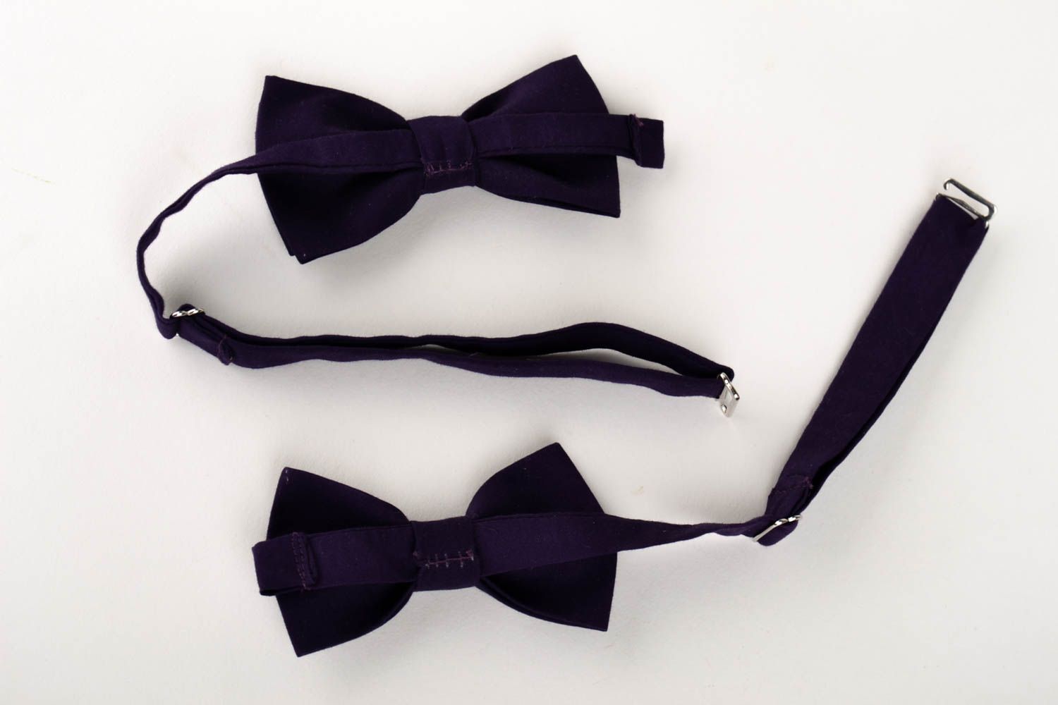 Handmade violet bow ties accessories for father and son designer bow ties photo 2