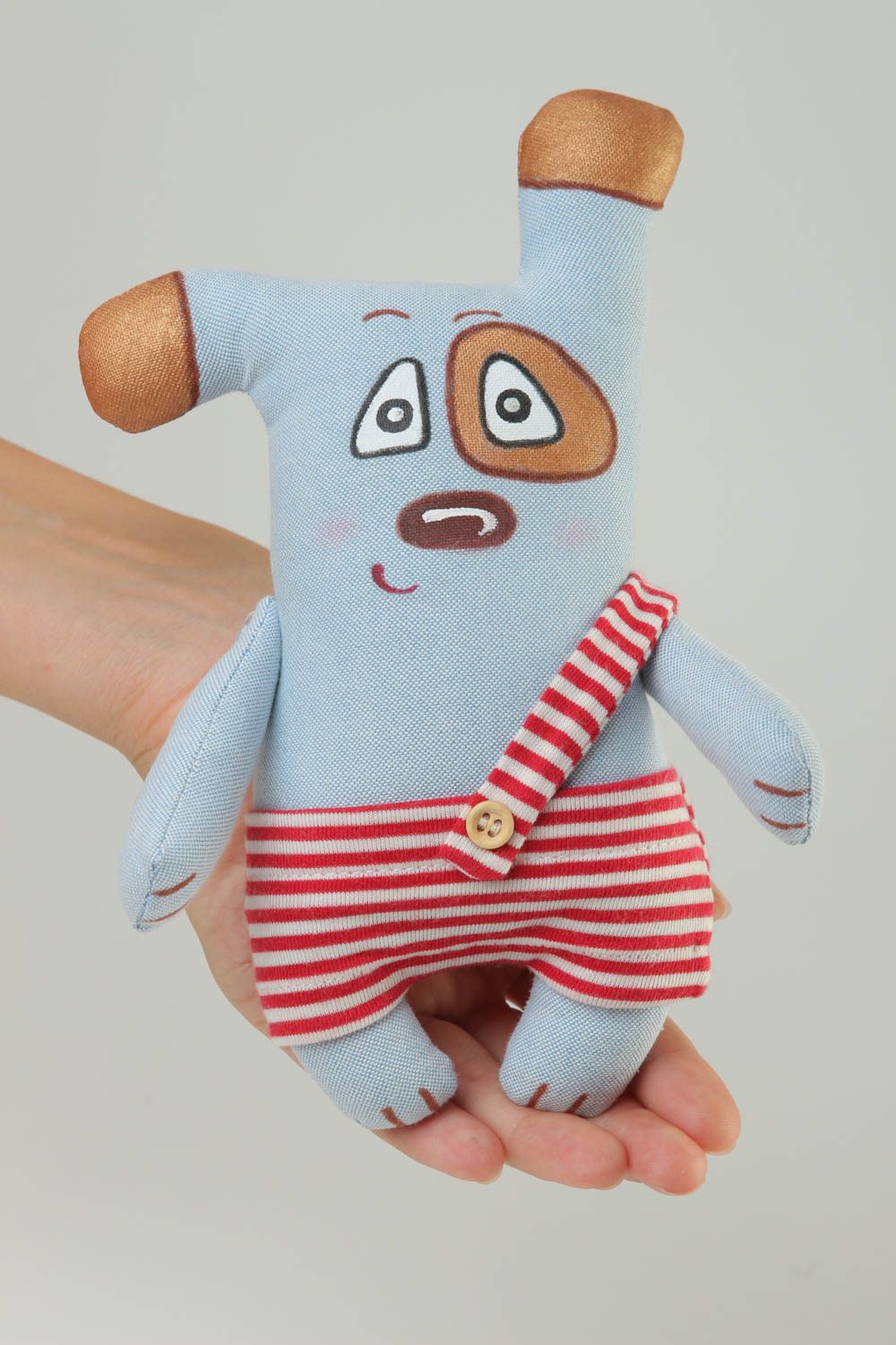 Игрушка собака ручной работы детская игрушка тканевая мягкая игрушка авторская фото 6