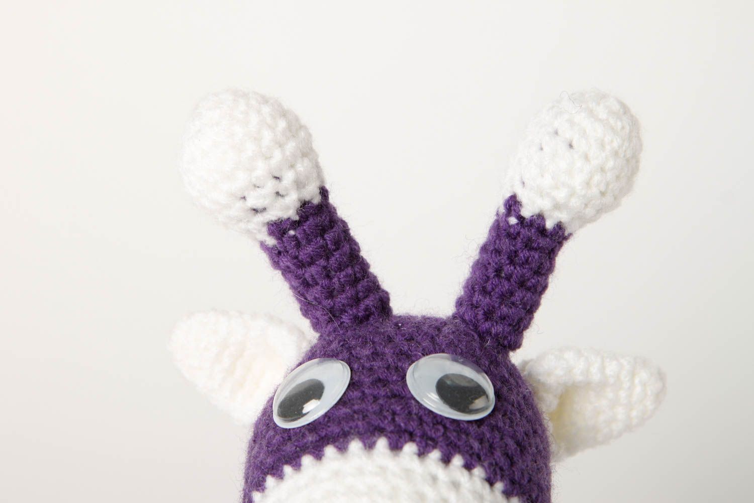 Игрушка жираф ручной работы мягкая игрушка фиолетовая детская игрушка красивая фото 5