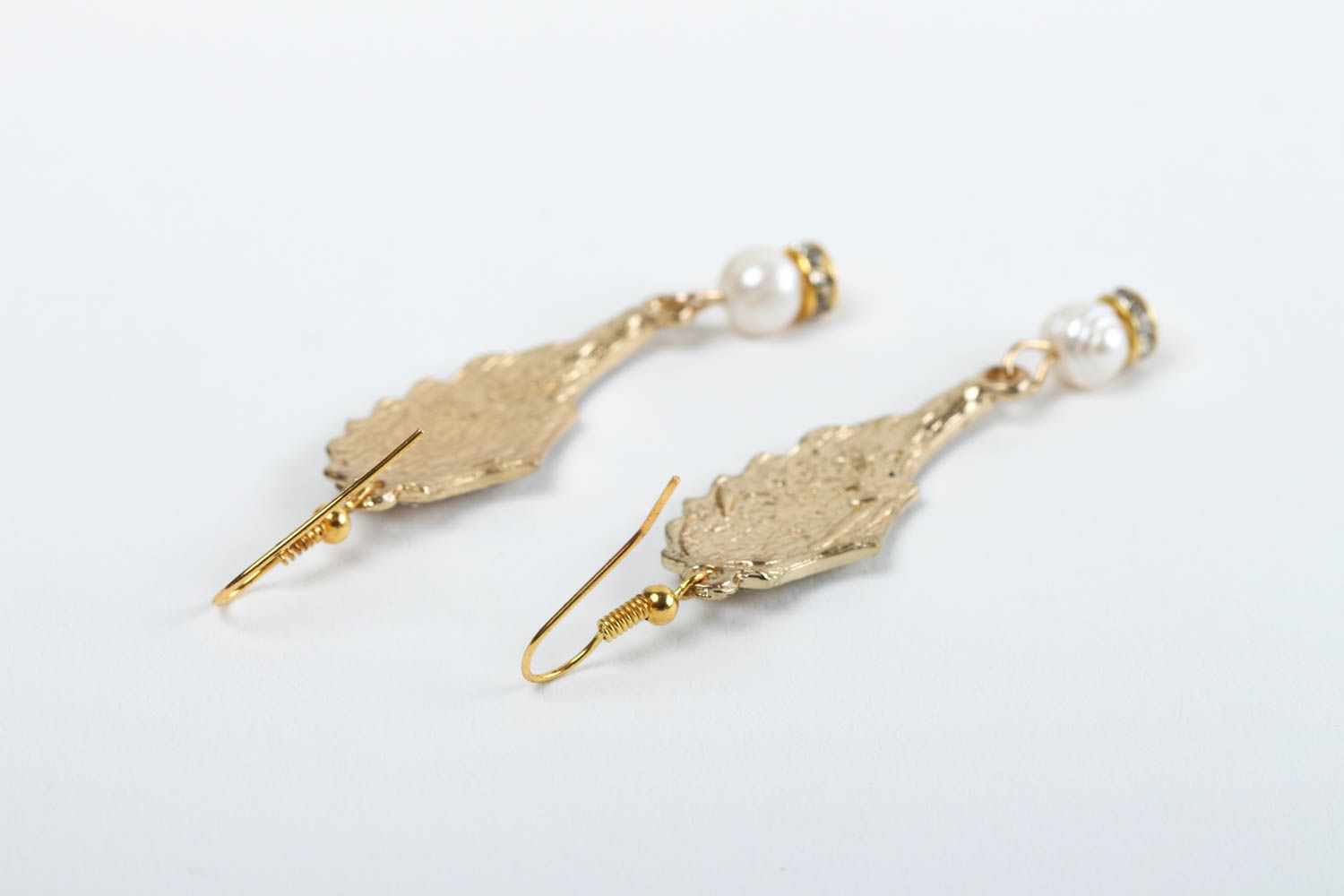 Handmade Modeschmuck Ohrhänger Ohrringe mit Perlen Accessoire für Frauen  foto 4