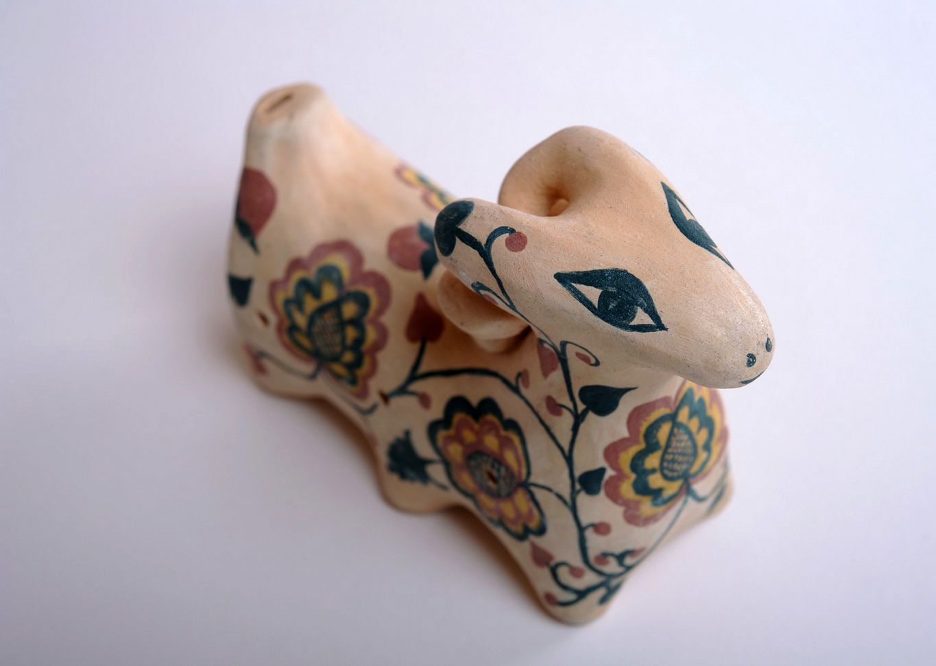 Toy-whistle made of clay Lamb photo 1