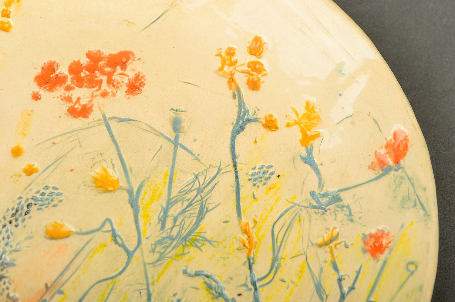 Plato de cerámica hecho a mano pintado vajilla moderna regalo original foto 4